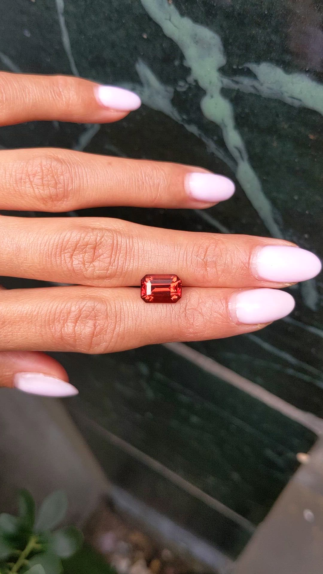 4.04 Ct. Reddish Orange Spessartite Garnet from Madagascar Size Video