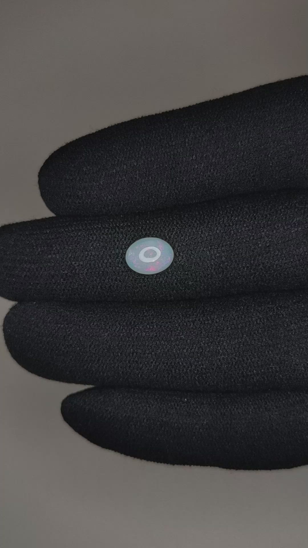 0.78 Ct. Cabochon White Opal from Ethiopia Size Video