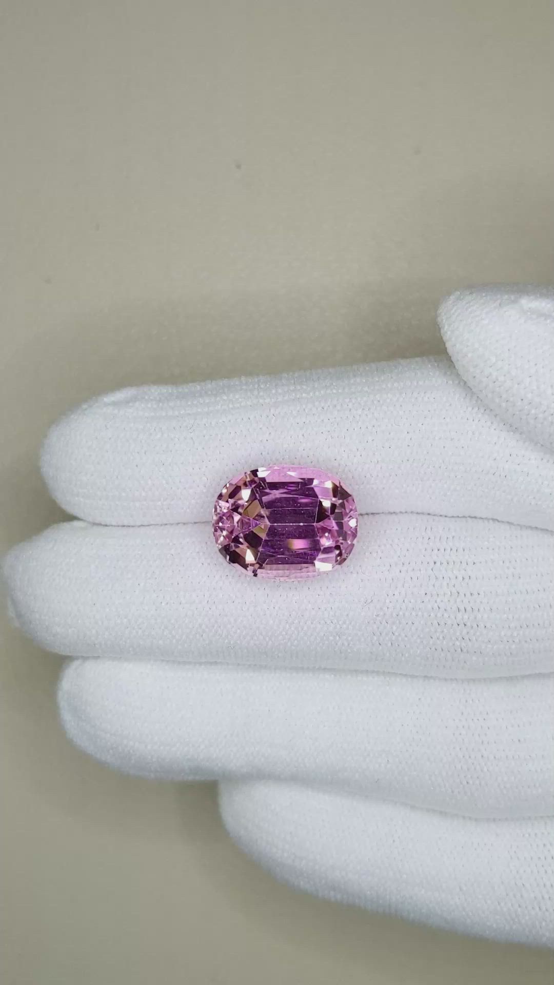 11.31 Ct. Kunzite from Afghanistan Size Video