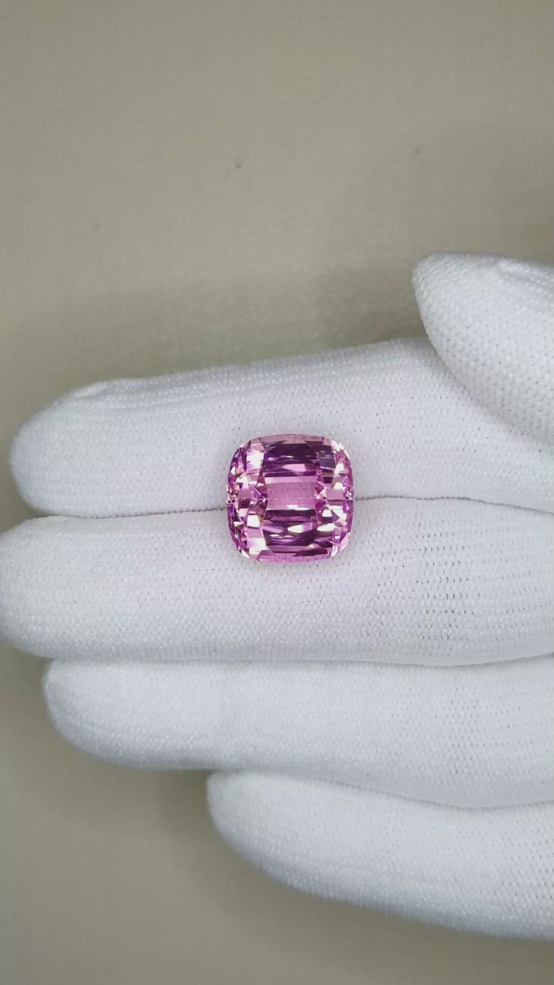 11.58 Ct. Kunzite from Afghanistan Size Video