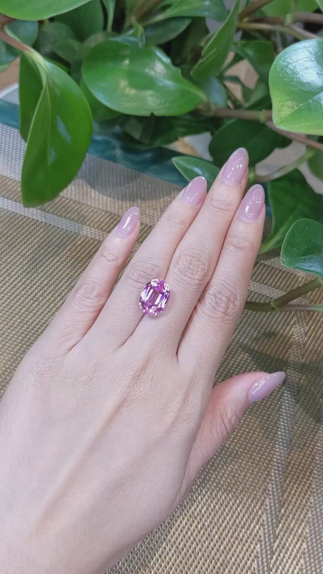 10.61 Ct. Kunzite from Afghanistan Size Video