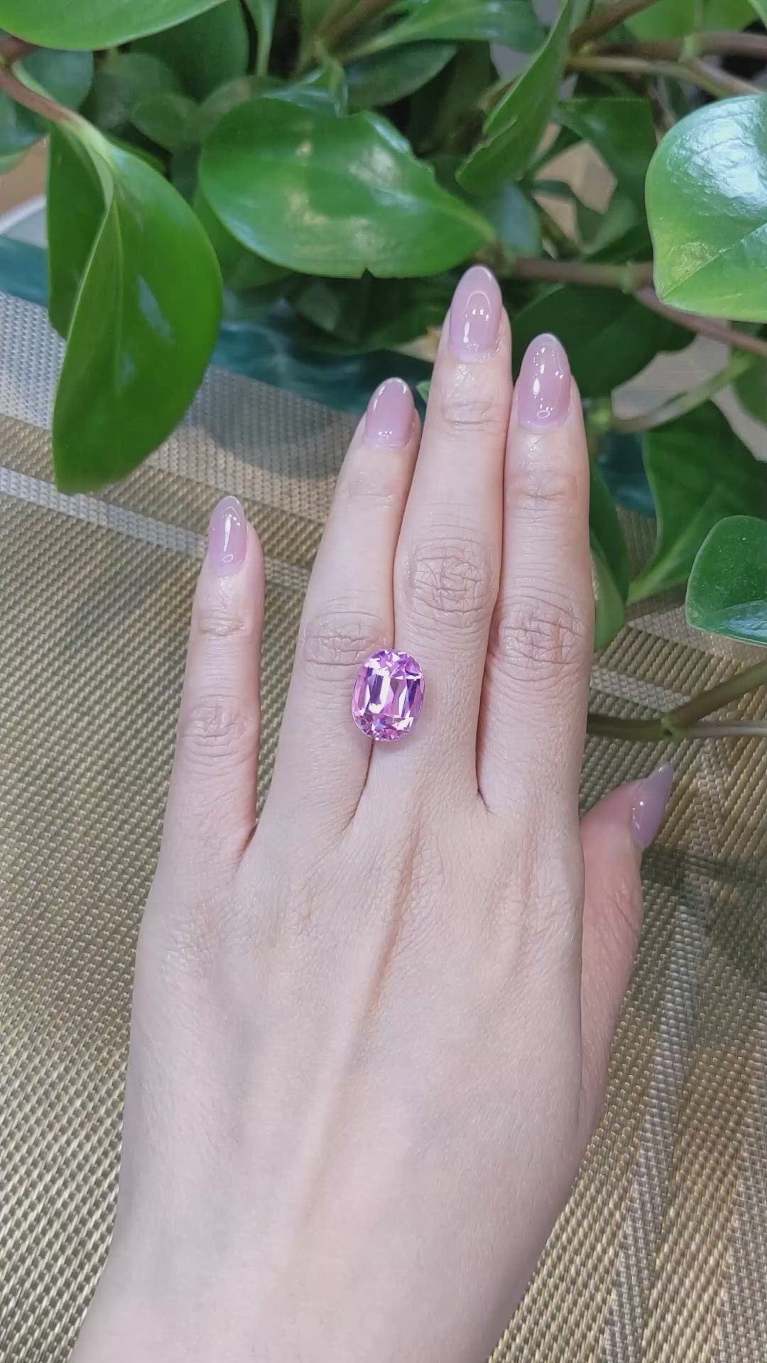 10.42 Ct. Kunzite from Afghanistan Size Video