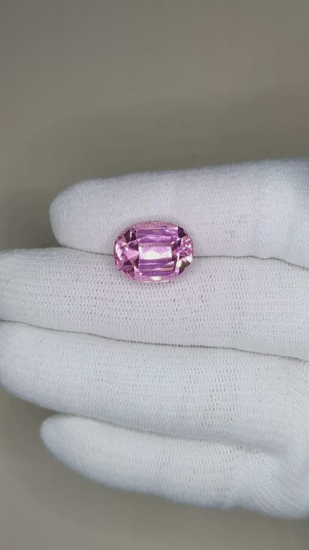 10.42 Ct. Kunzite from Afghanistan Size Video