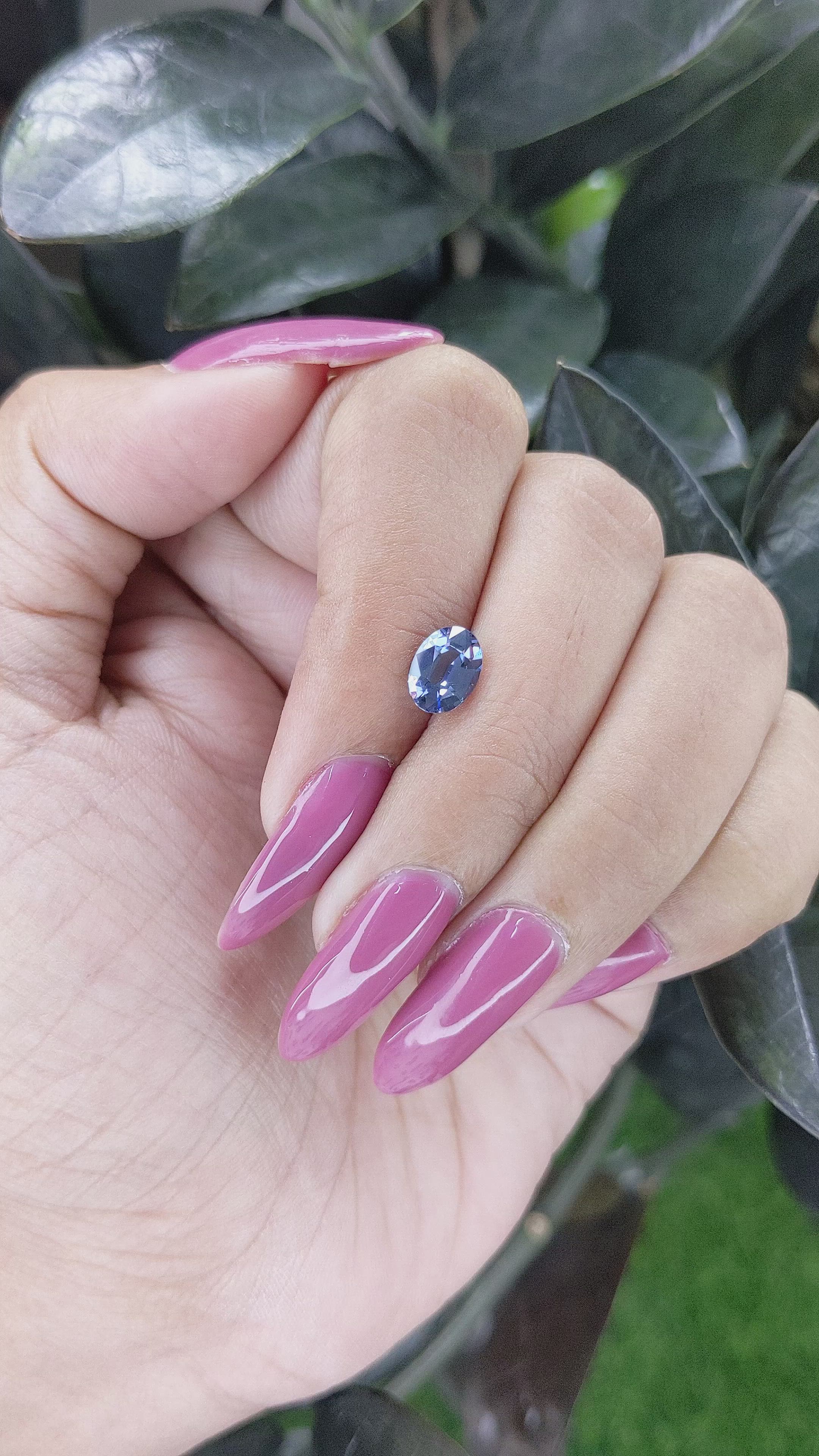 1.22 Ct. Spinel from Ceylon (Sri Lanka) Size Video