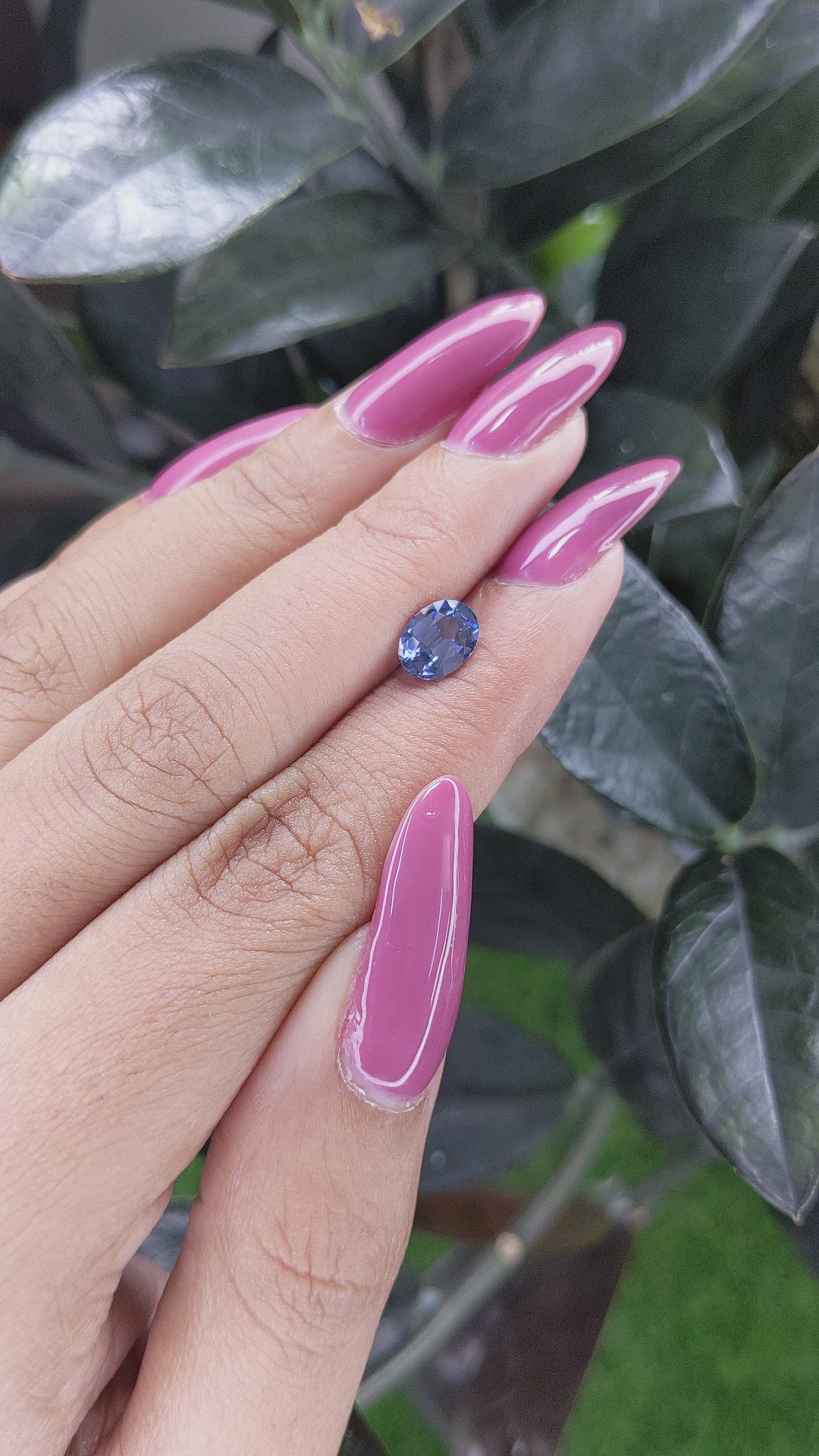 1.22 Ct. Spinel from Ceylon (Sri Lanka) Size Video