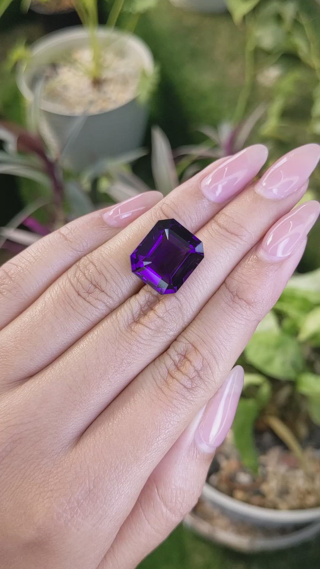 15.43 Ct. Amethyst from Ceylon (Sri Lanka) Size Video