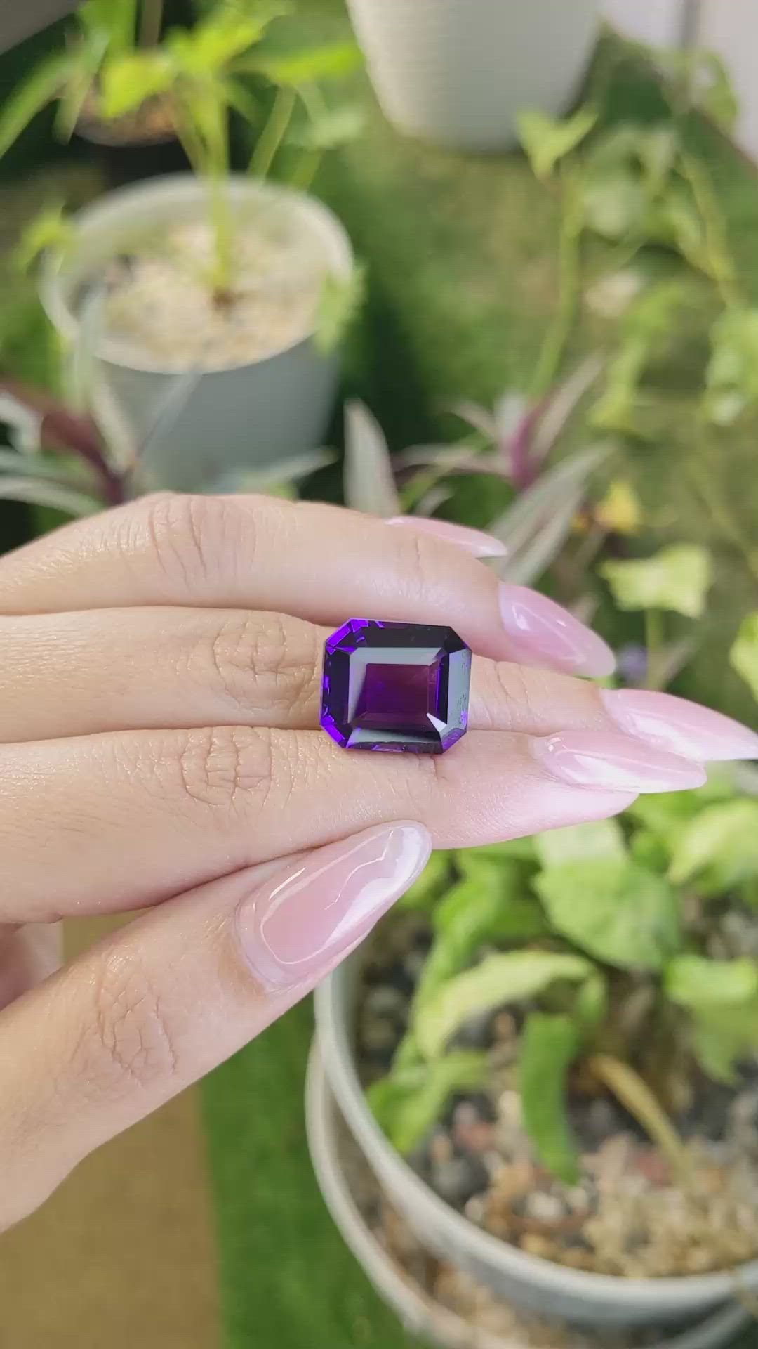 15.43 Ct. Amethyst from Ceylon (Sri Lanka) Size Video