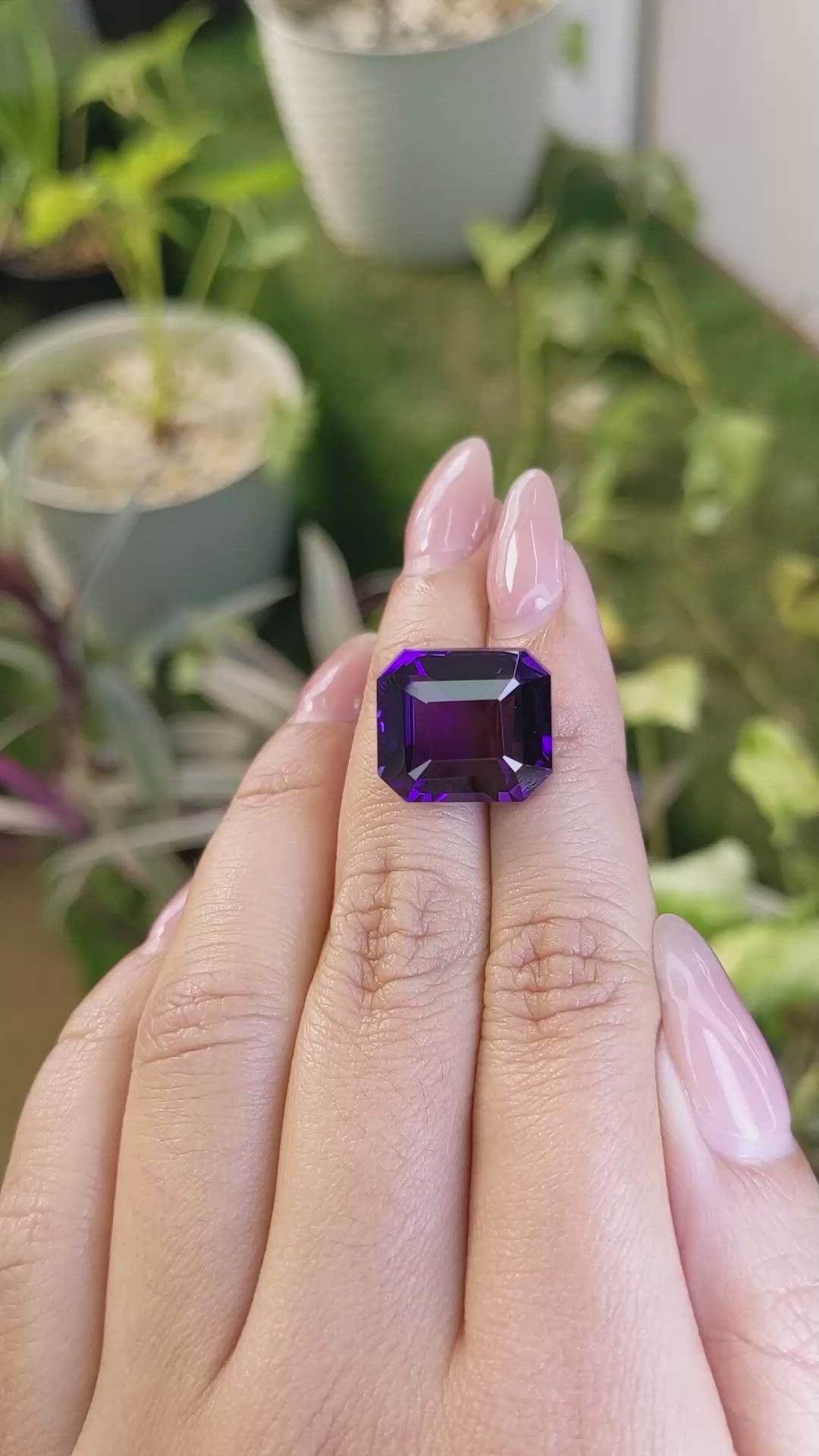 15.43 Ct. Amethyst from Ceylon (Sri Lanka) Size Video