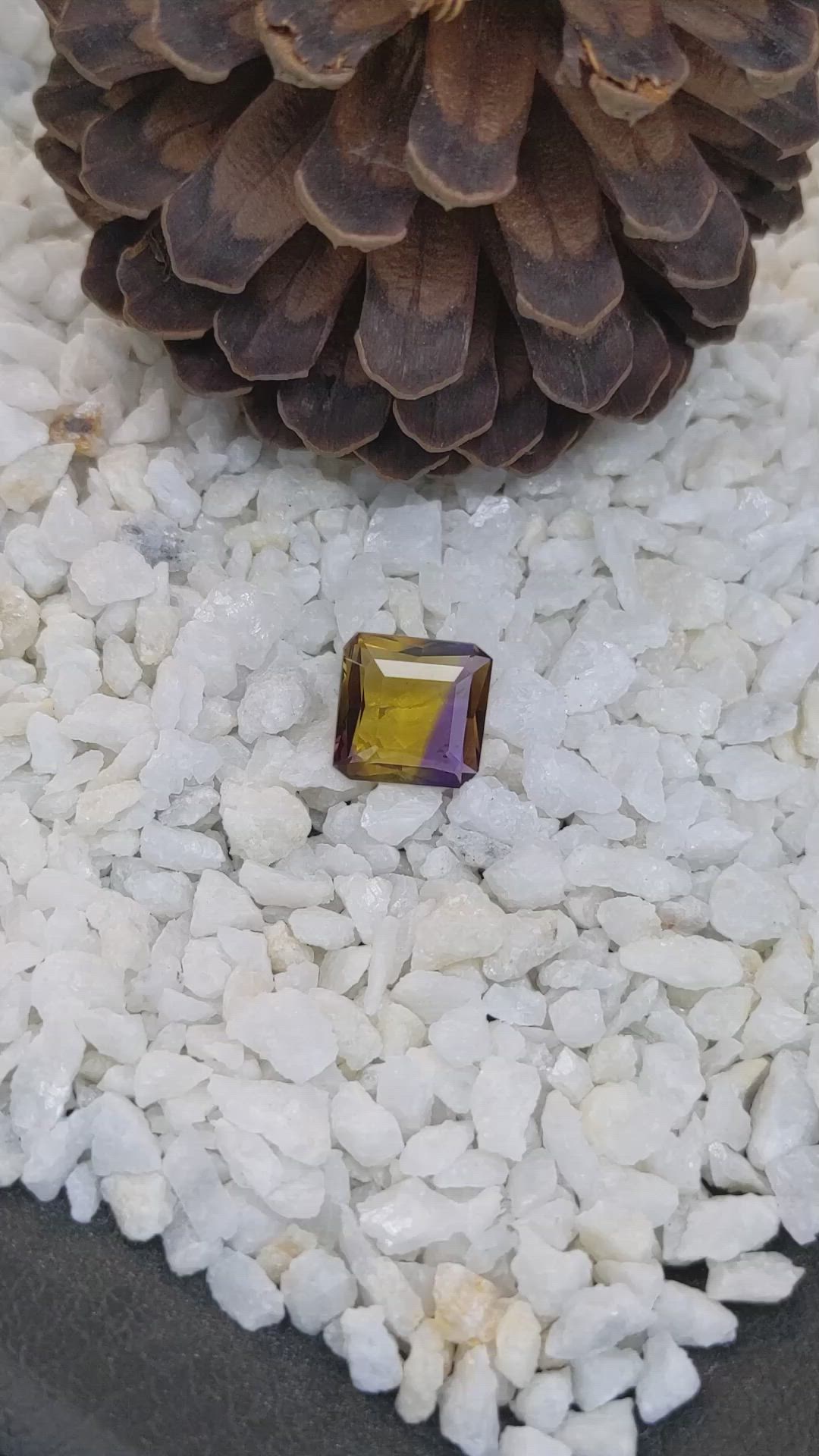 8.88 Ct. Ametrine from Ceylon (Sri Lanka) Size Video