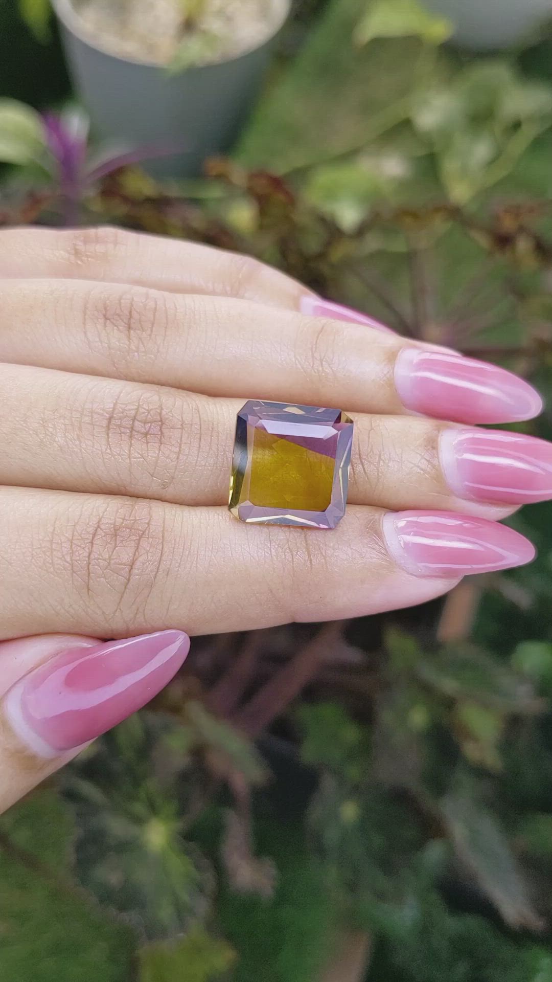 8.88 Ct. Ametrine from Ceylon (Sri Lanka) Size Video