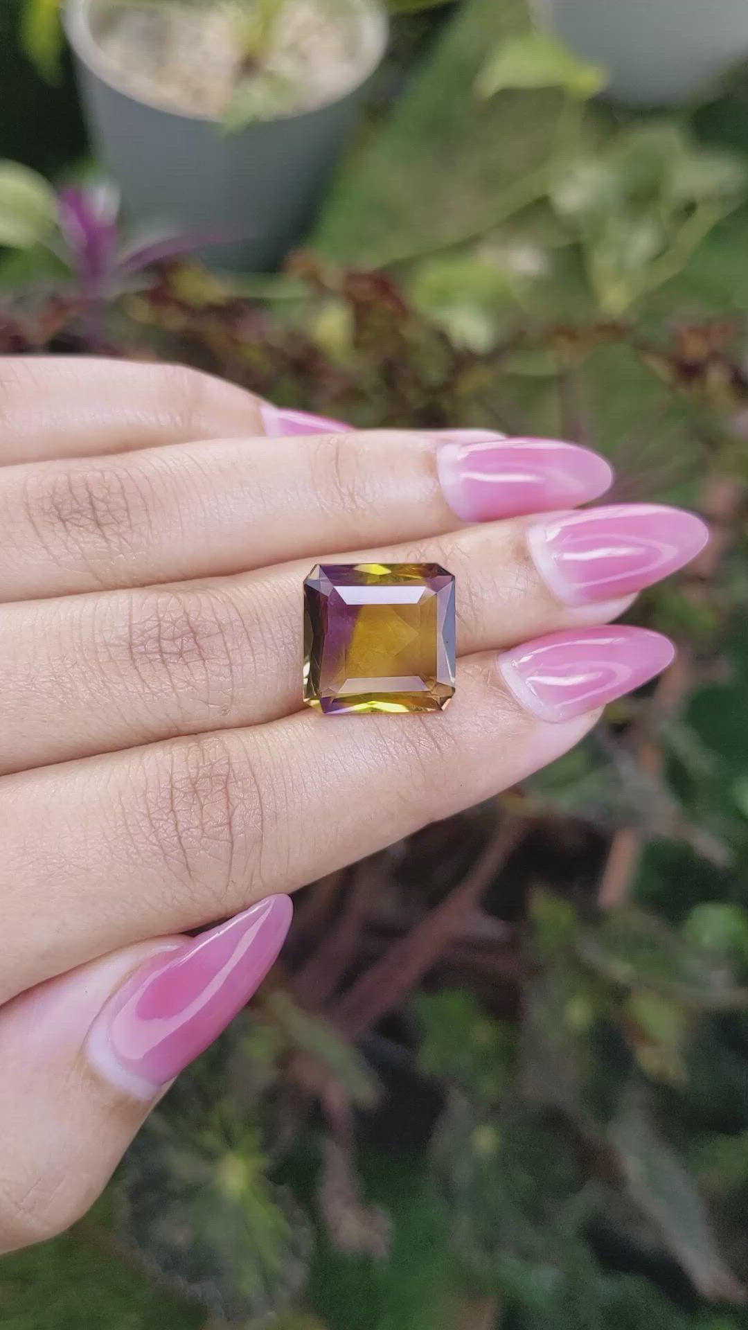 8.88 Ct. Ametrine from Ceylon (Sri Lanka) Size Video