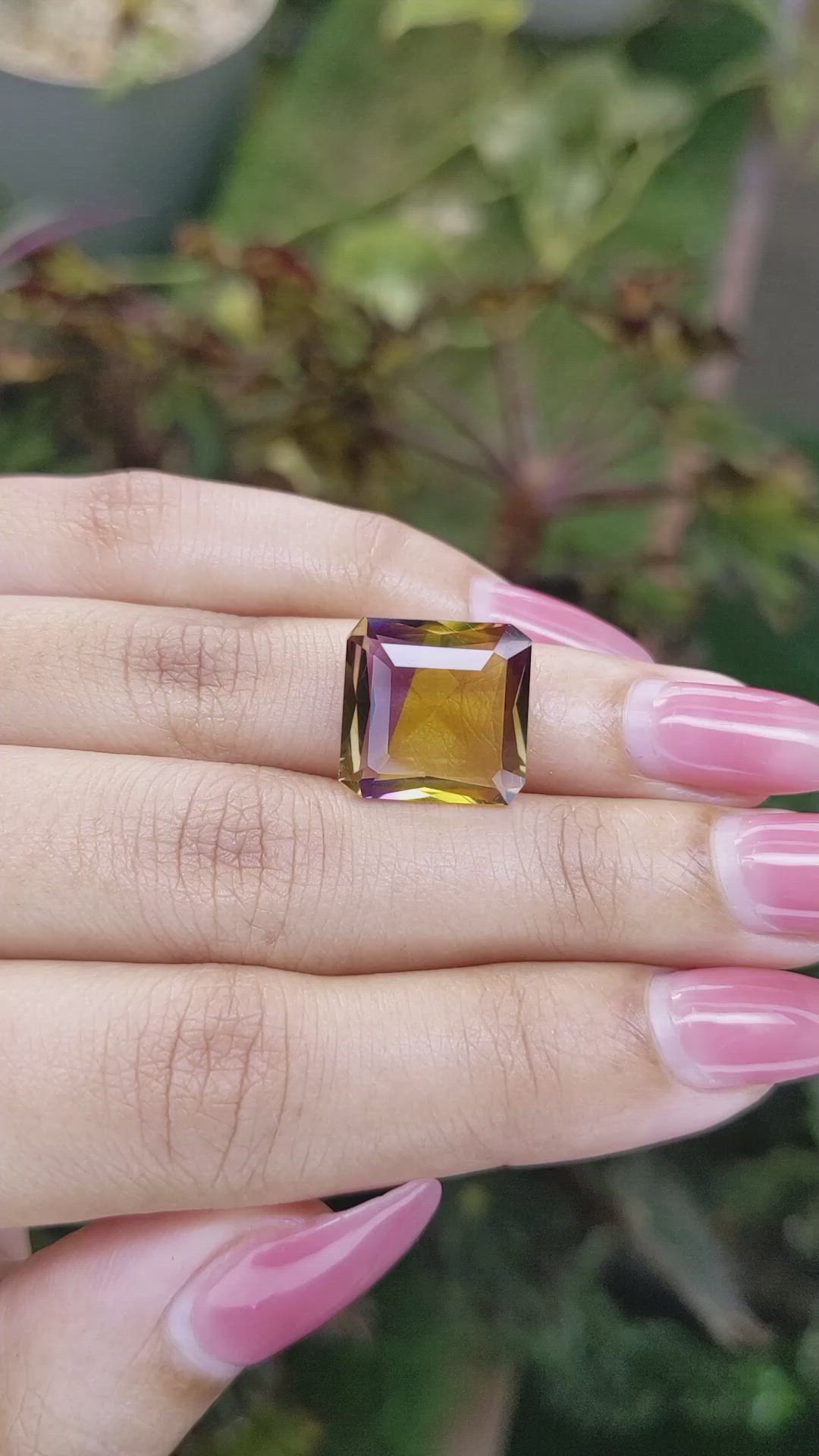 8.88 Ct. Ametrine from Ceylon (Sri Lanka) Size Video