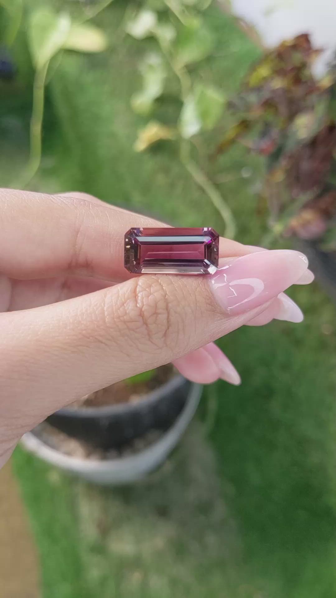 8.79 Ct. Ametrine from Ceylon (Sri Lanka) Size Video