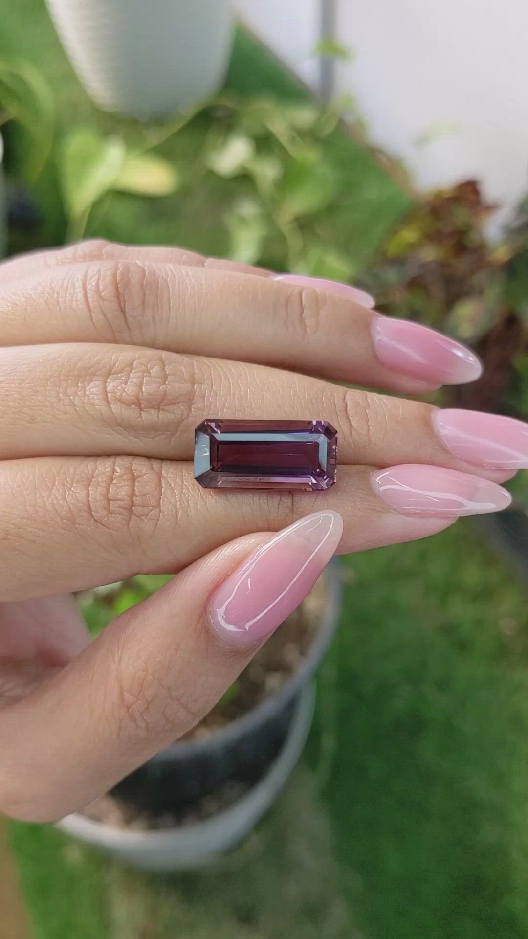 8.79 Ct. Ametrine from Ceylon (Sri Lanka) Size Video
