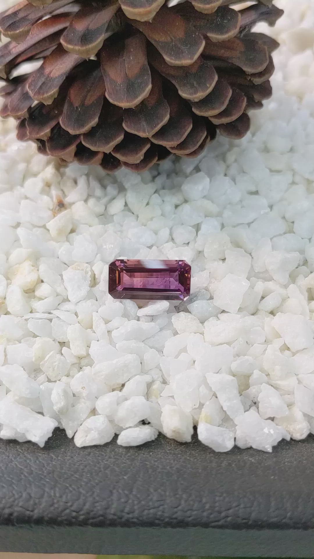 8.79 Ct. Ametrine from Ceylon (Sri Lanka) Size Video