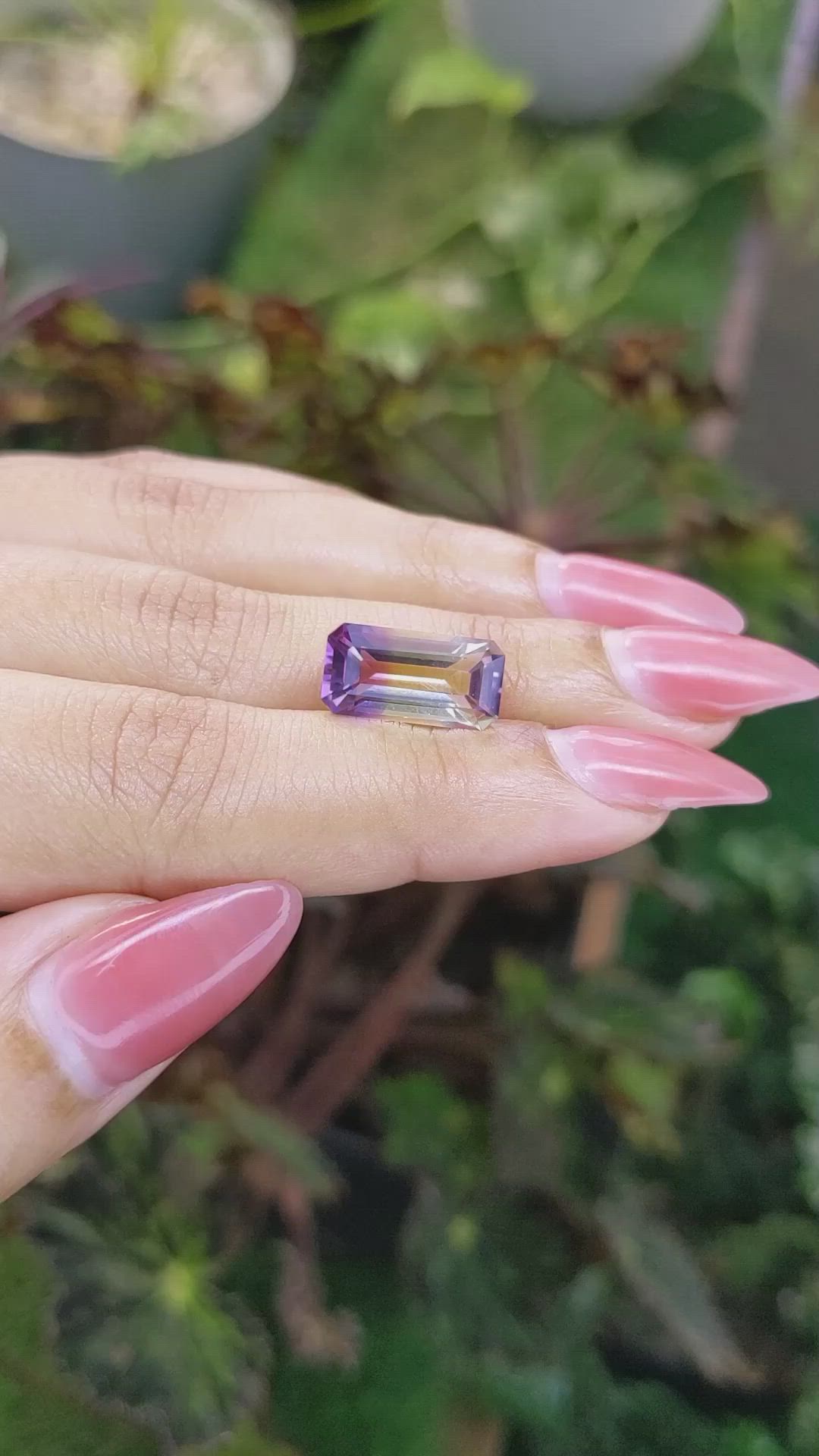 5.19 Ct. Ametrine from Ceylon (Sri Lanka) Size Video