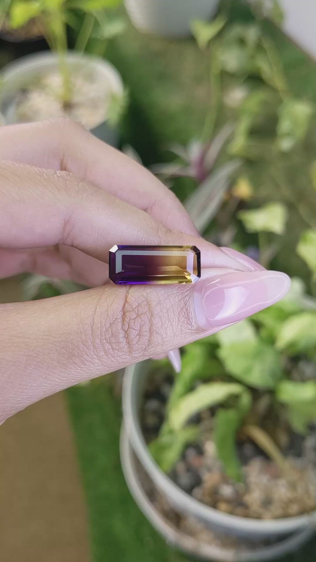 6.71 Ct. Ametrine from Ceylon (Sri Lanka) Size Video