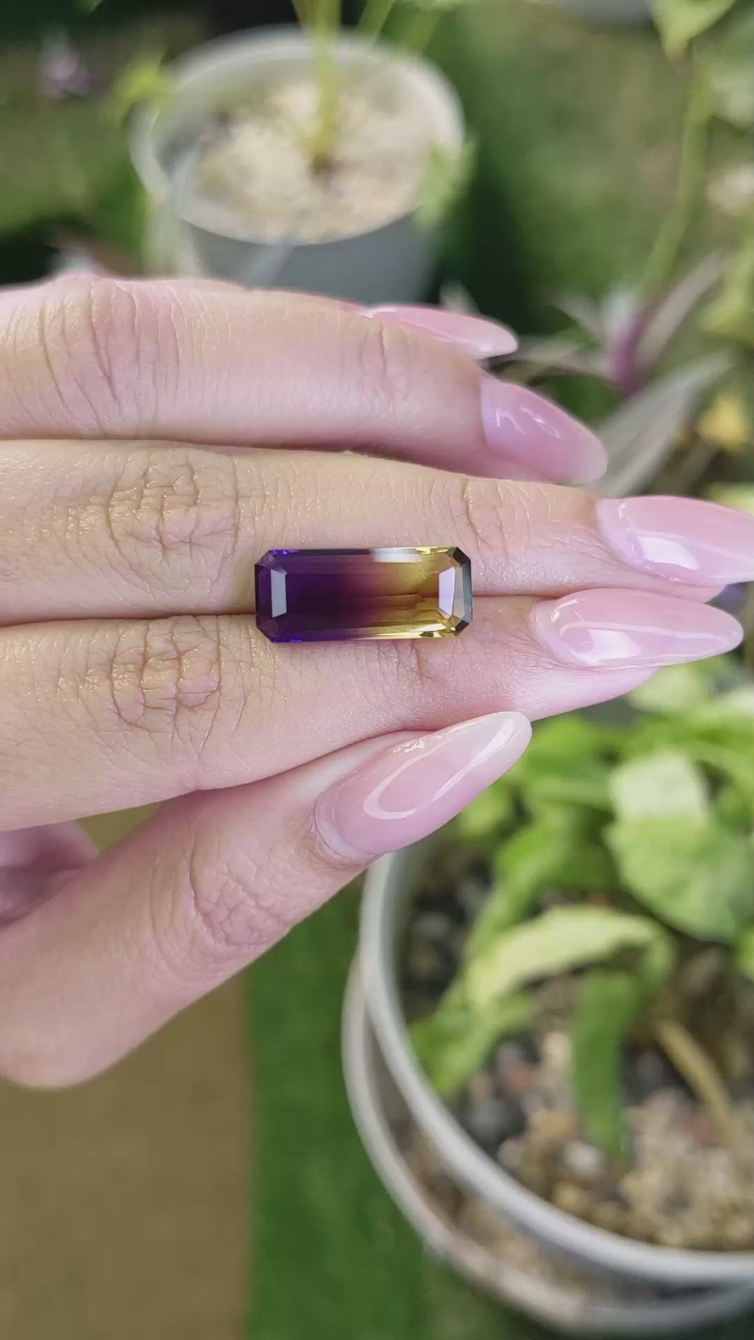 6.71 Ct. Ametrine from Ceylon (Sri Lanka) Size Video