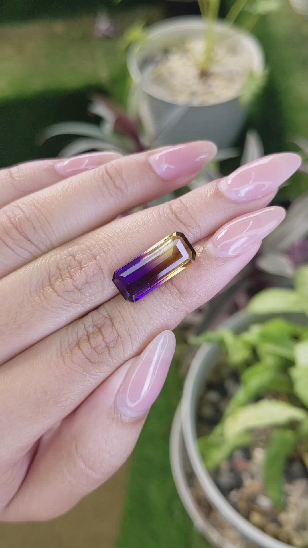 6.71 Ct. Ametrine from Ceylon (Sri Lanka) Size Video