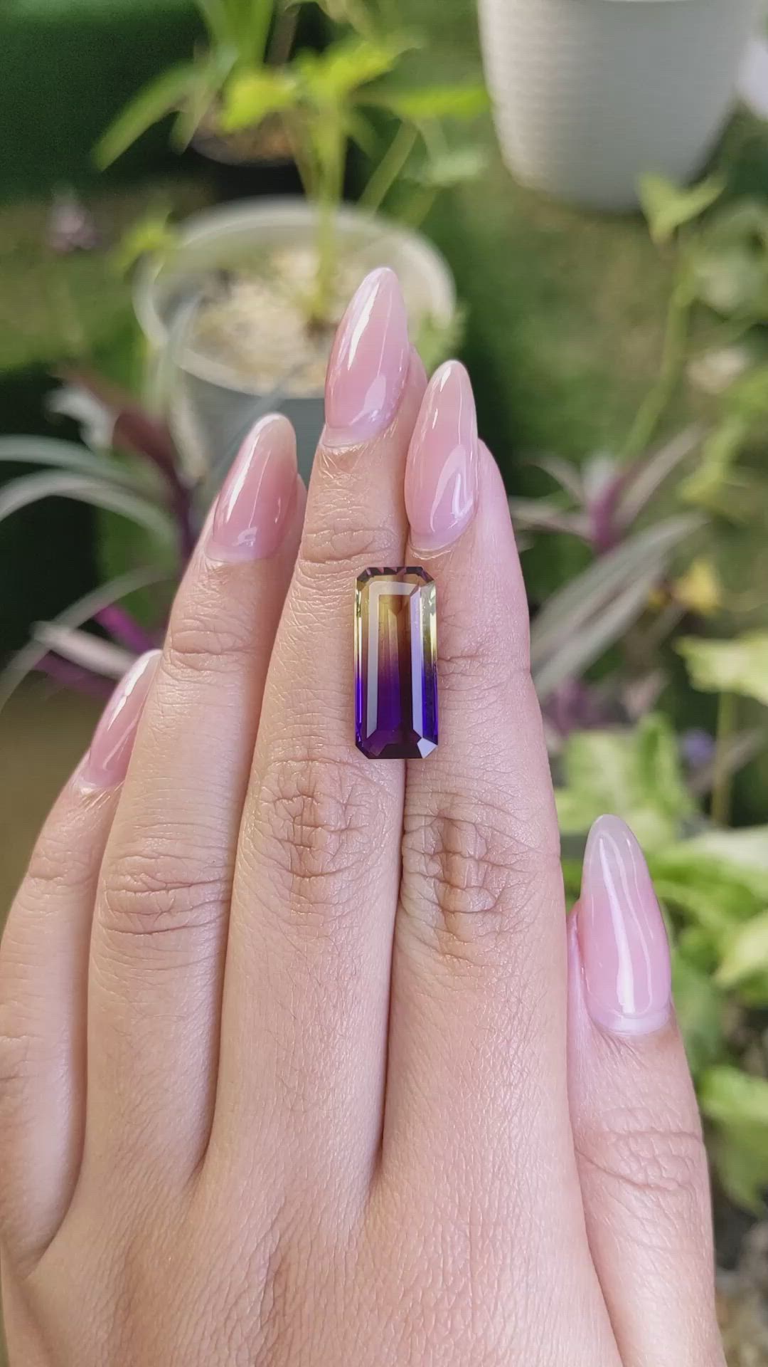 6.71 Ct. Ametrine from Ceylon (Sri Lanka) Size Video