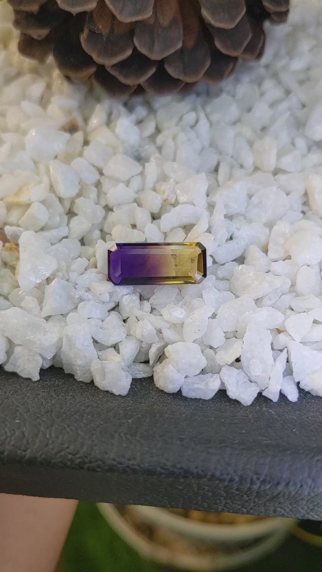6.71 Ct. Ametrine from Ceylon (Sri Lanka) Size Video