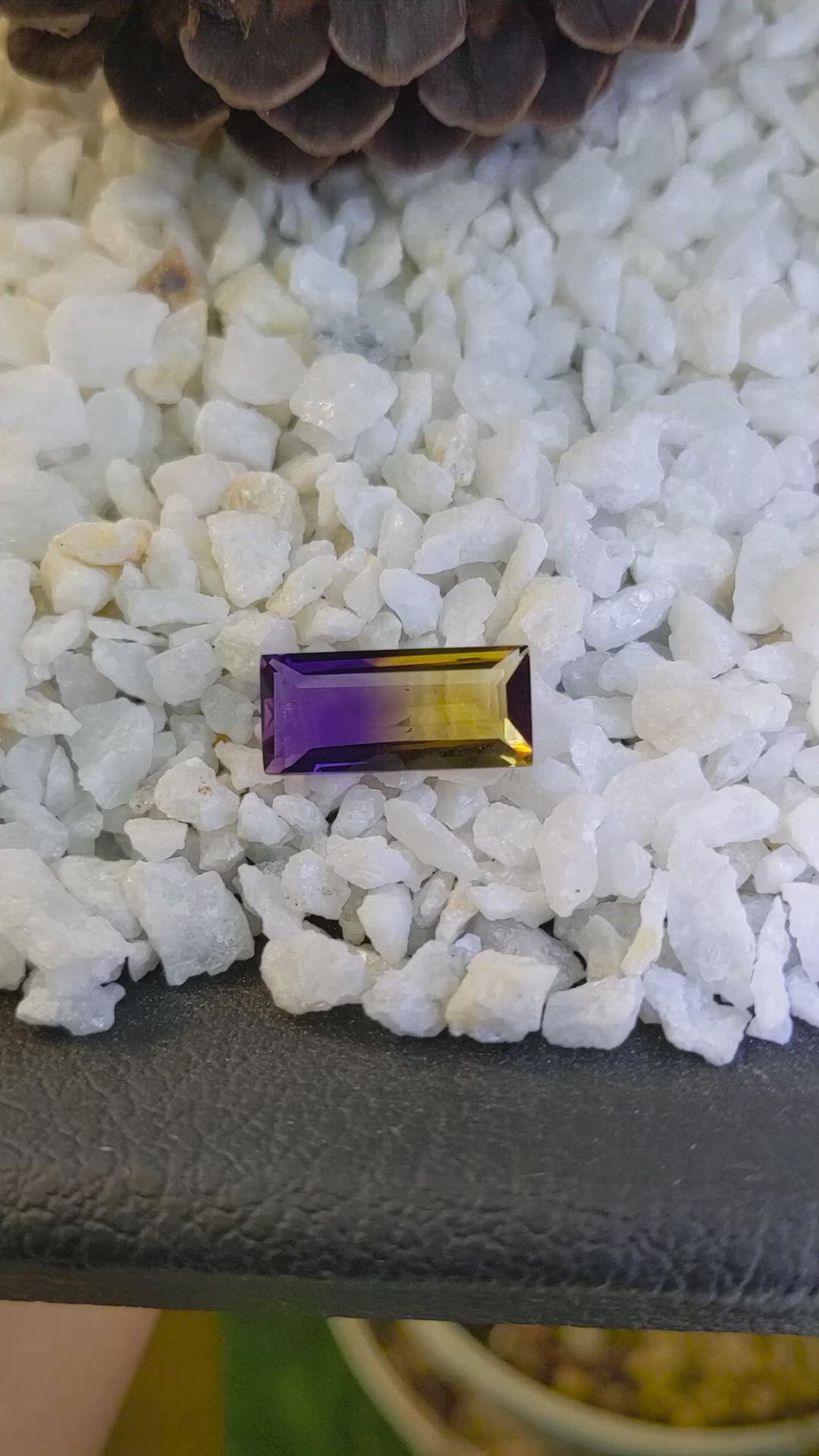 7.24 Ct. Ametrine from Ceylon (Sri Lanka) Size Video