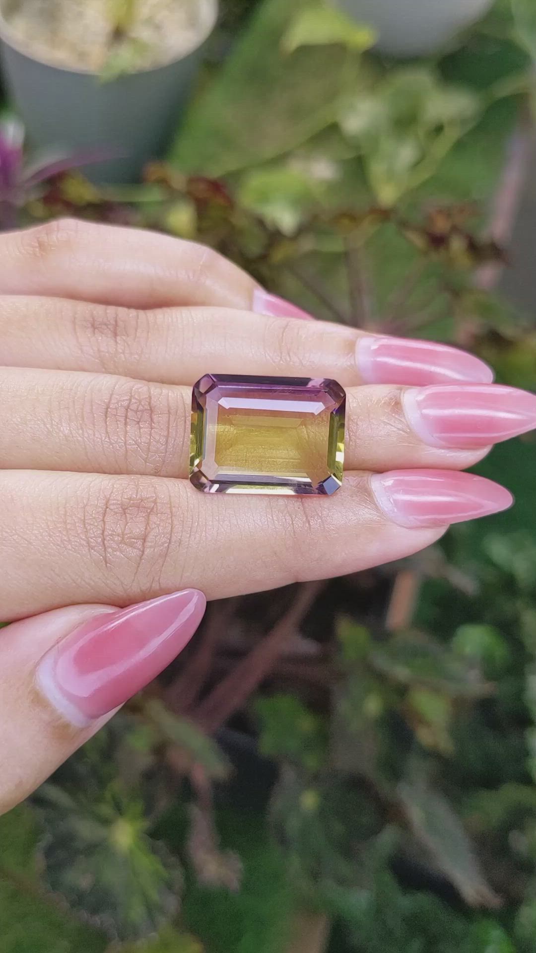 16.57 Ct. Ametrine from Ceylon (Sri Lanka) Size Video