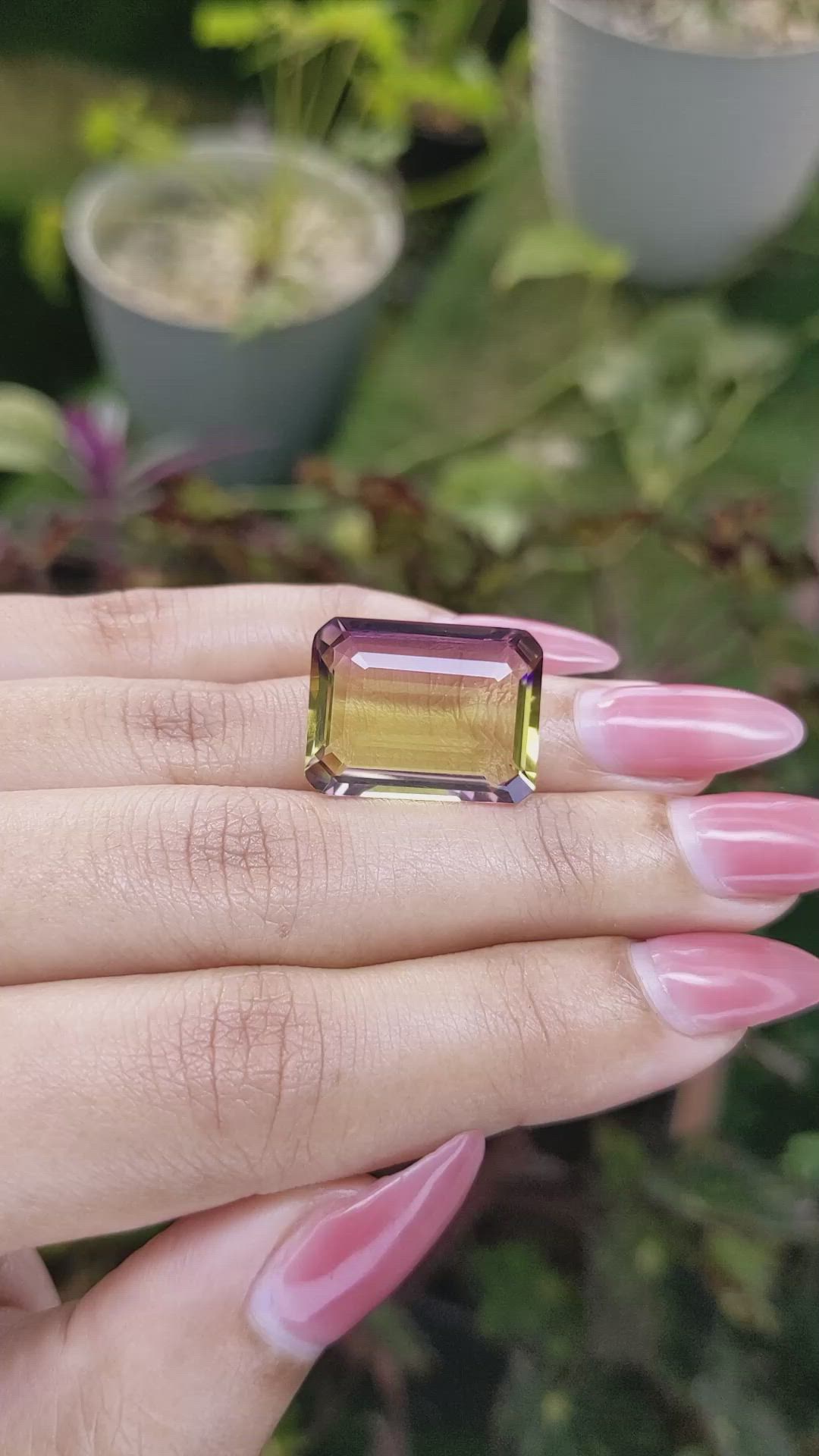 16.57 Ct. Ametrine from Ceylon (Sri Lanka) Size Video