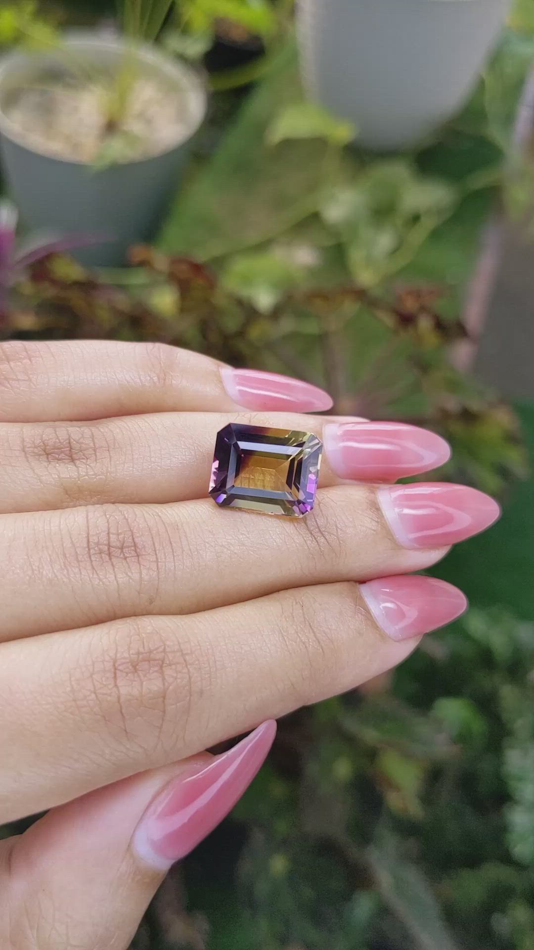 9.82 Ct. Ametrine from Ceylon (Sri Lanka) Size Video