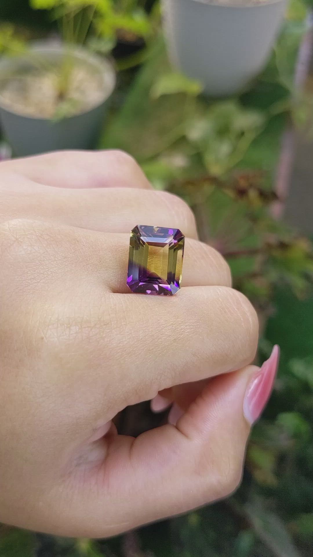 9.82 Ct. Ametrine from Ceylon (Sri Lanka) Size Video