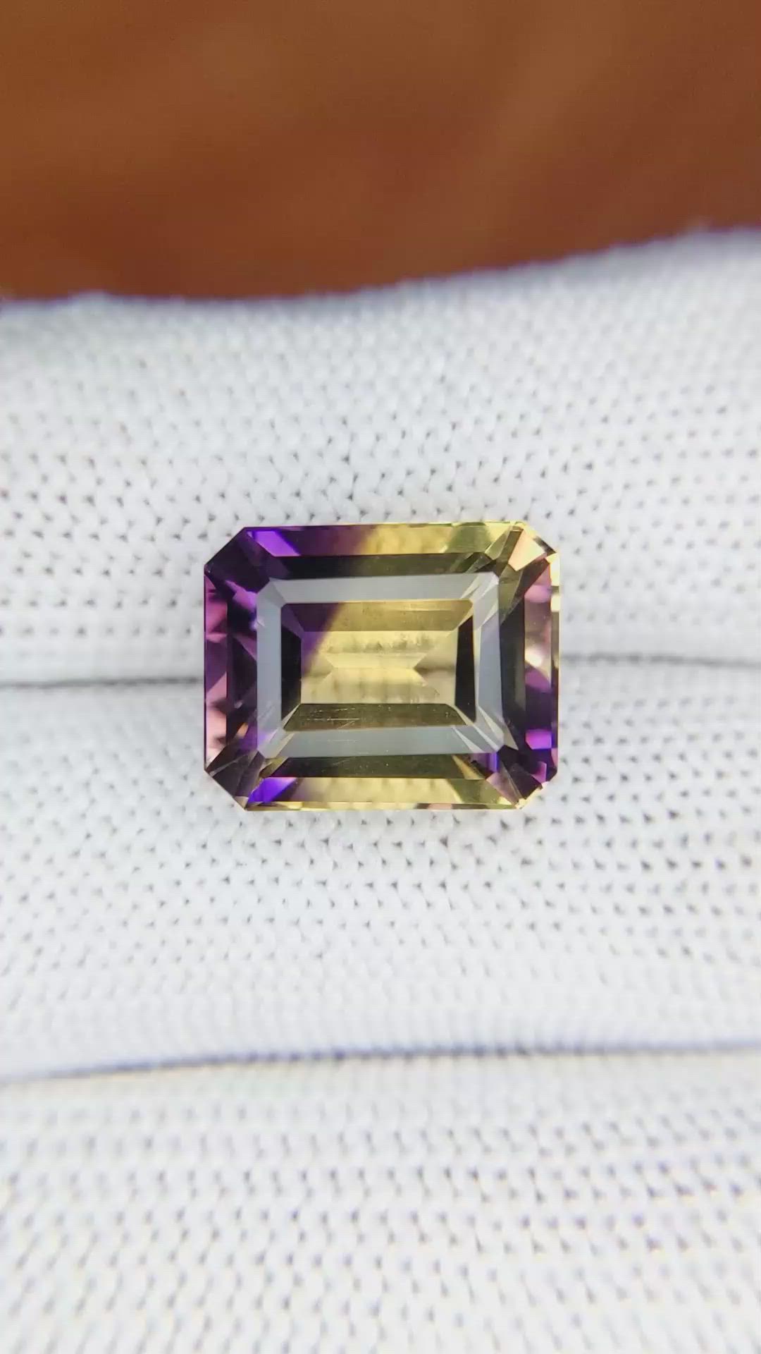 9.82 Ct. Ametrine from Ceylon (Sri Lanka) Size Video