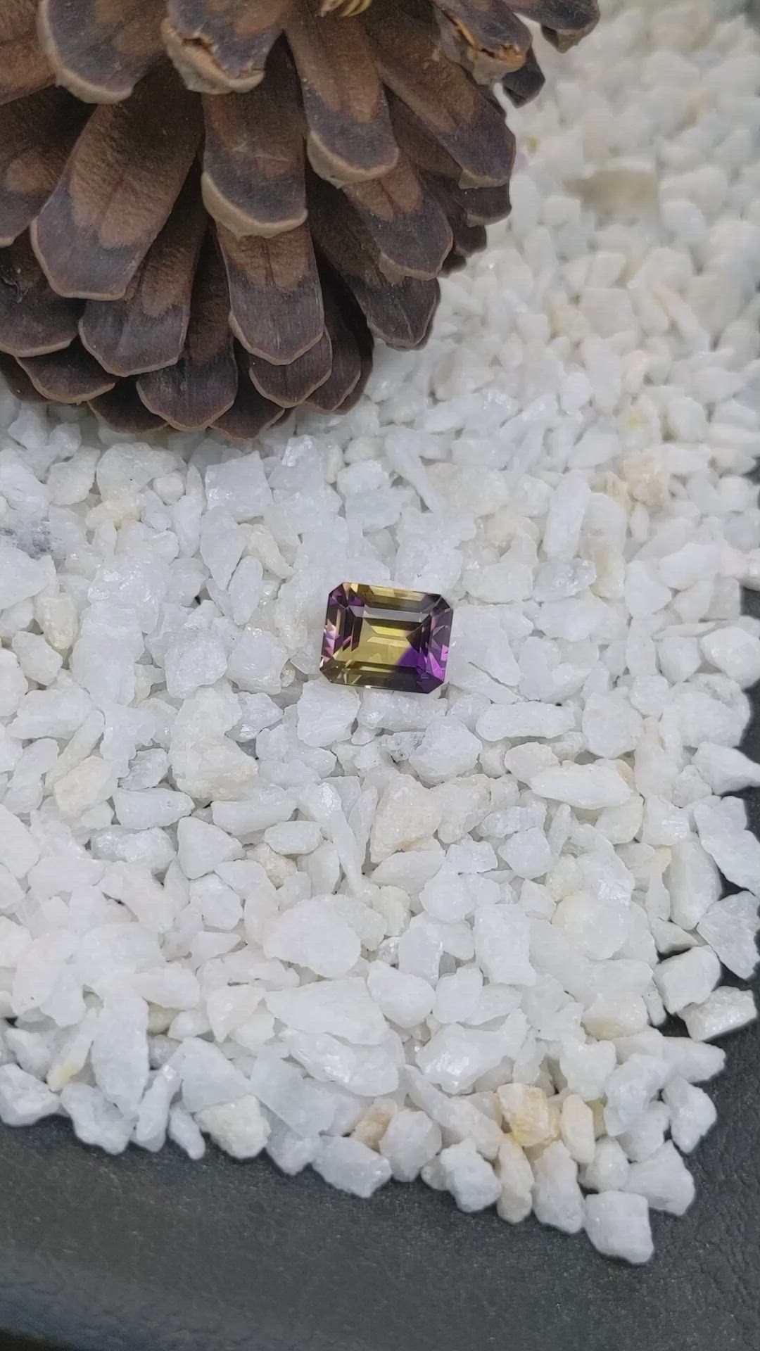 9.82 Ct. Ametrine from Ceylon (Sri Lanka) Size Video