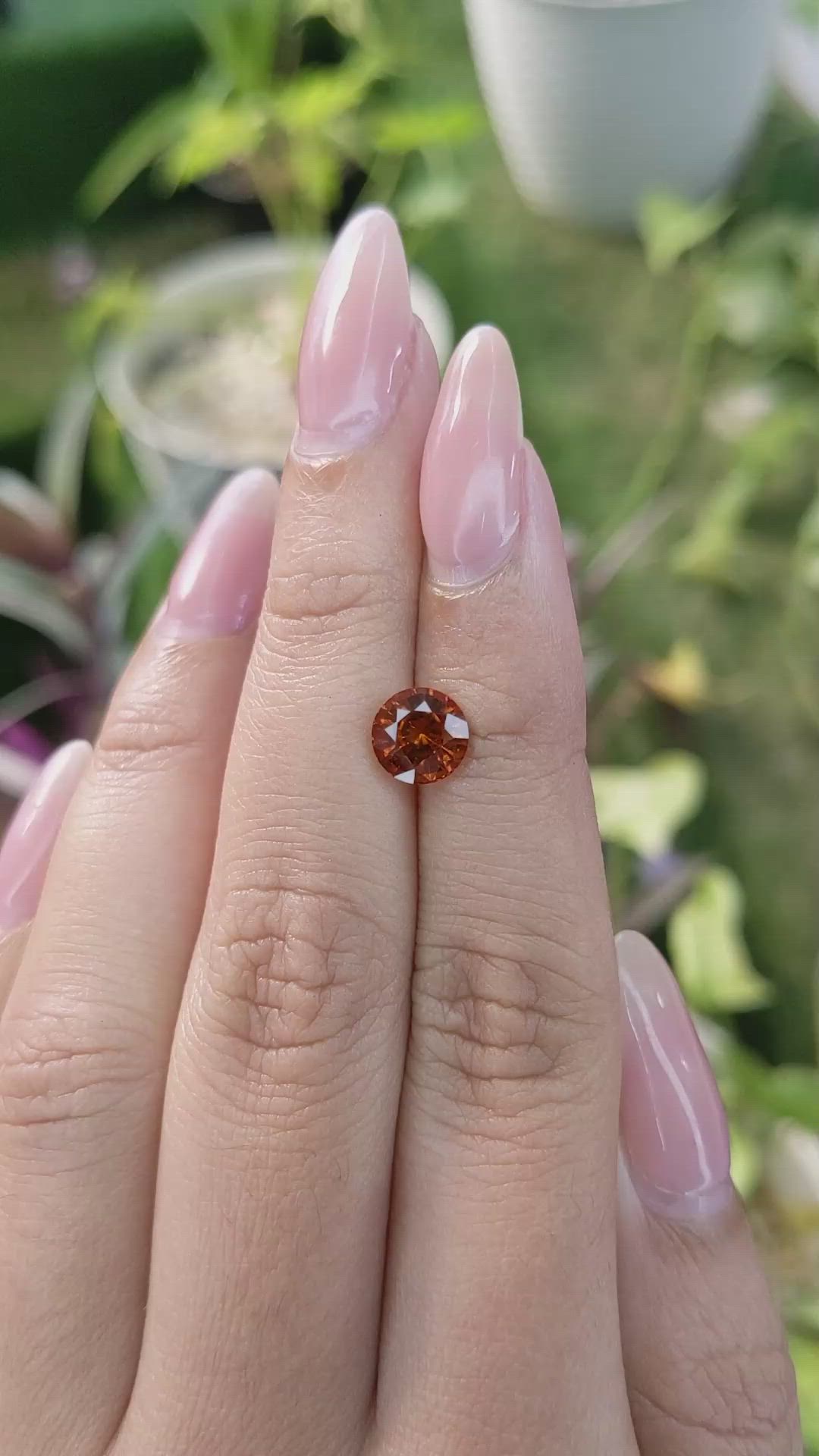 1.90 Ct. Hessonite Garnet from Madagascar Size Video