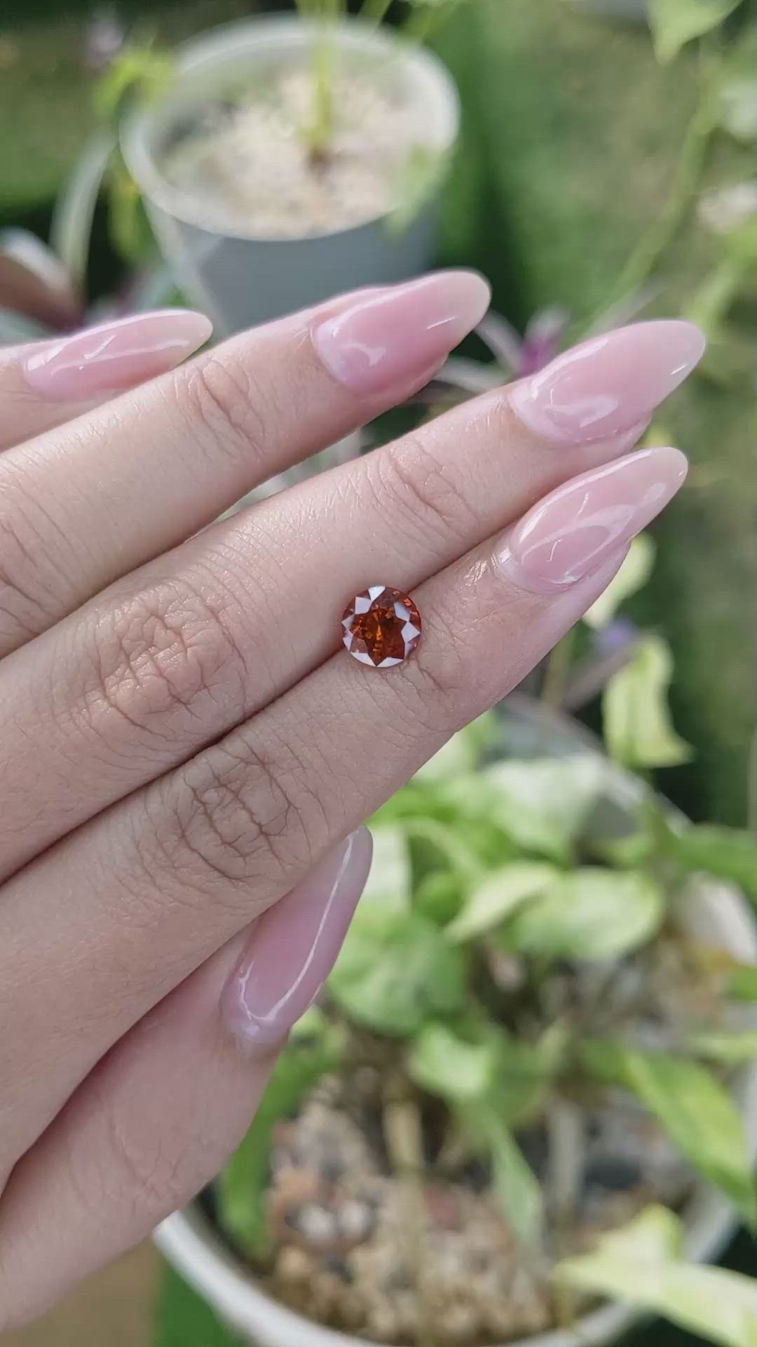1.90 Ct. Hessonite Garnet from Madagascar Size Video