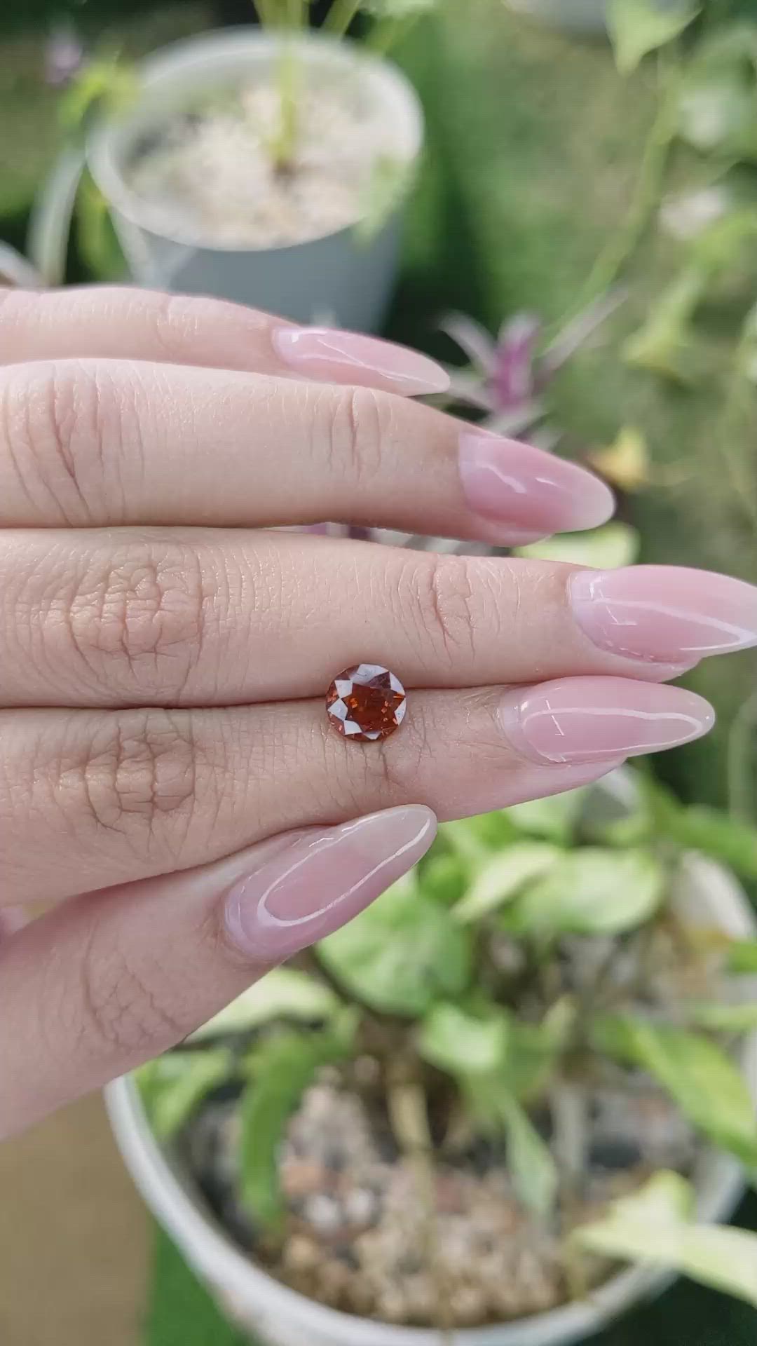 1.90 Ct. Hessonite Garnet from Madagascar Size Video