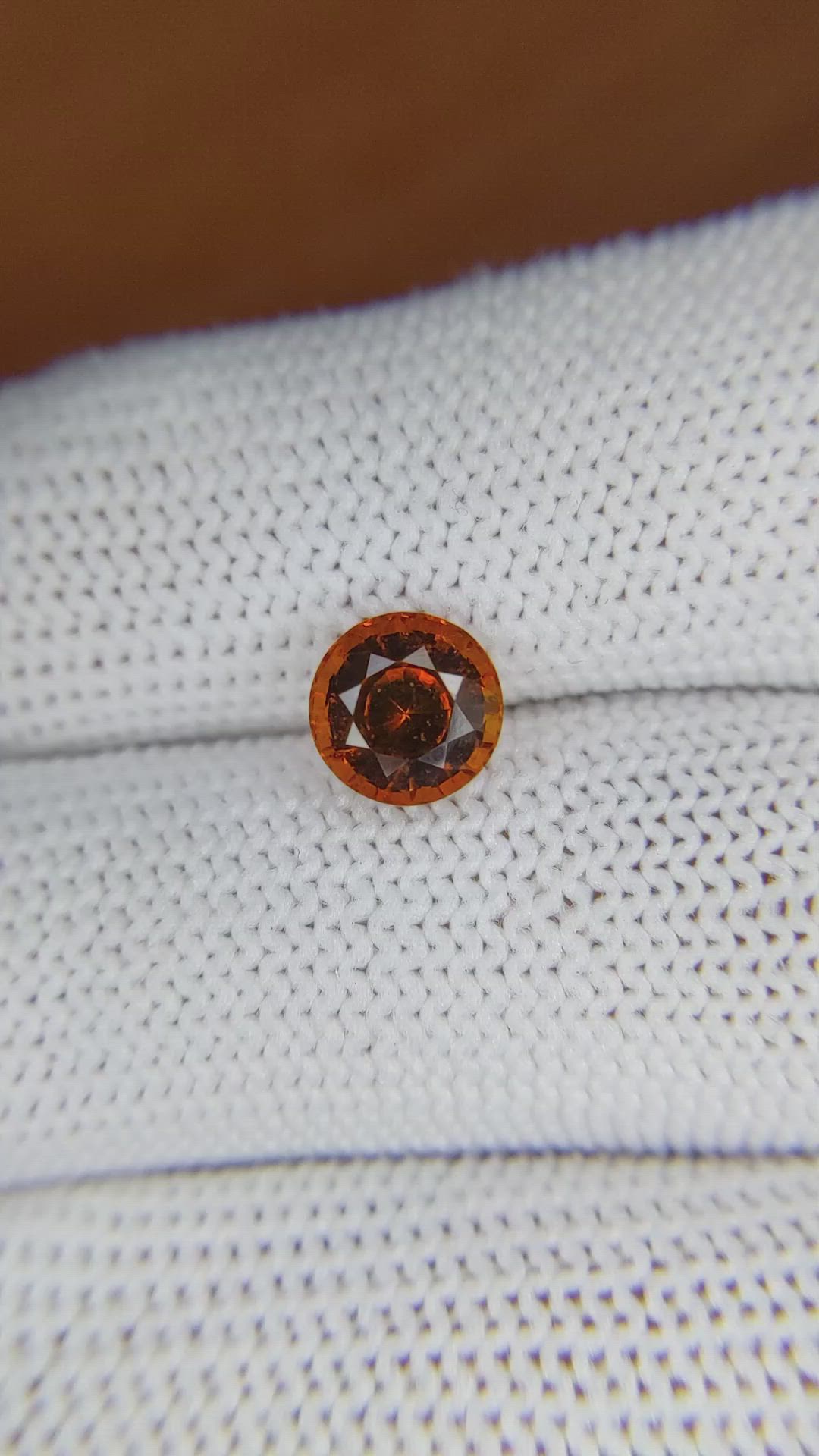 1.90 Ct. Hessonite Garnet from Madagascar Size Video