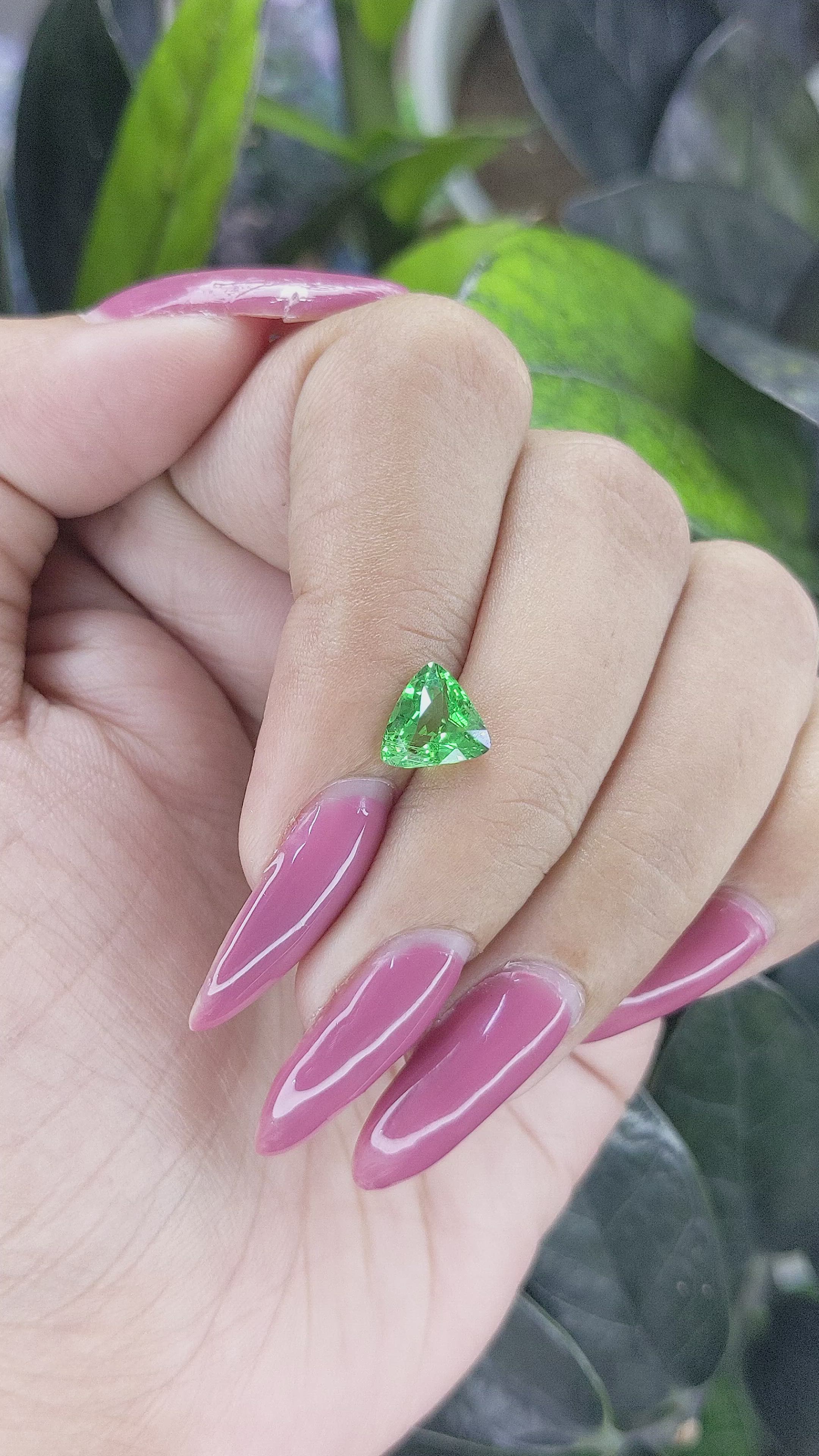 1.65 Ct. Tsavorite Garnet from Madagascar Size Video