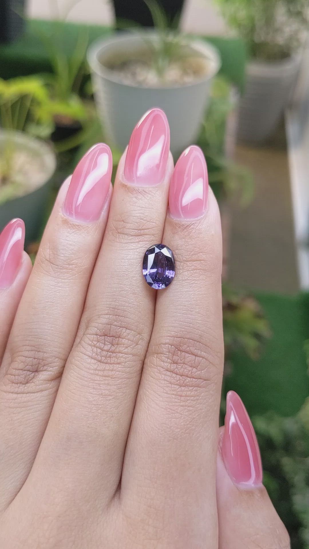 2.40 Ct. Purple Spinel from Ceylon (Sri Lanka) Size Video