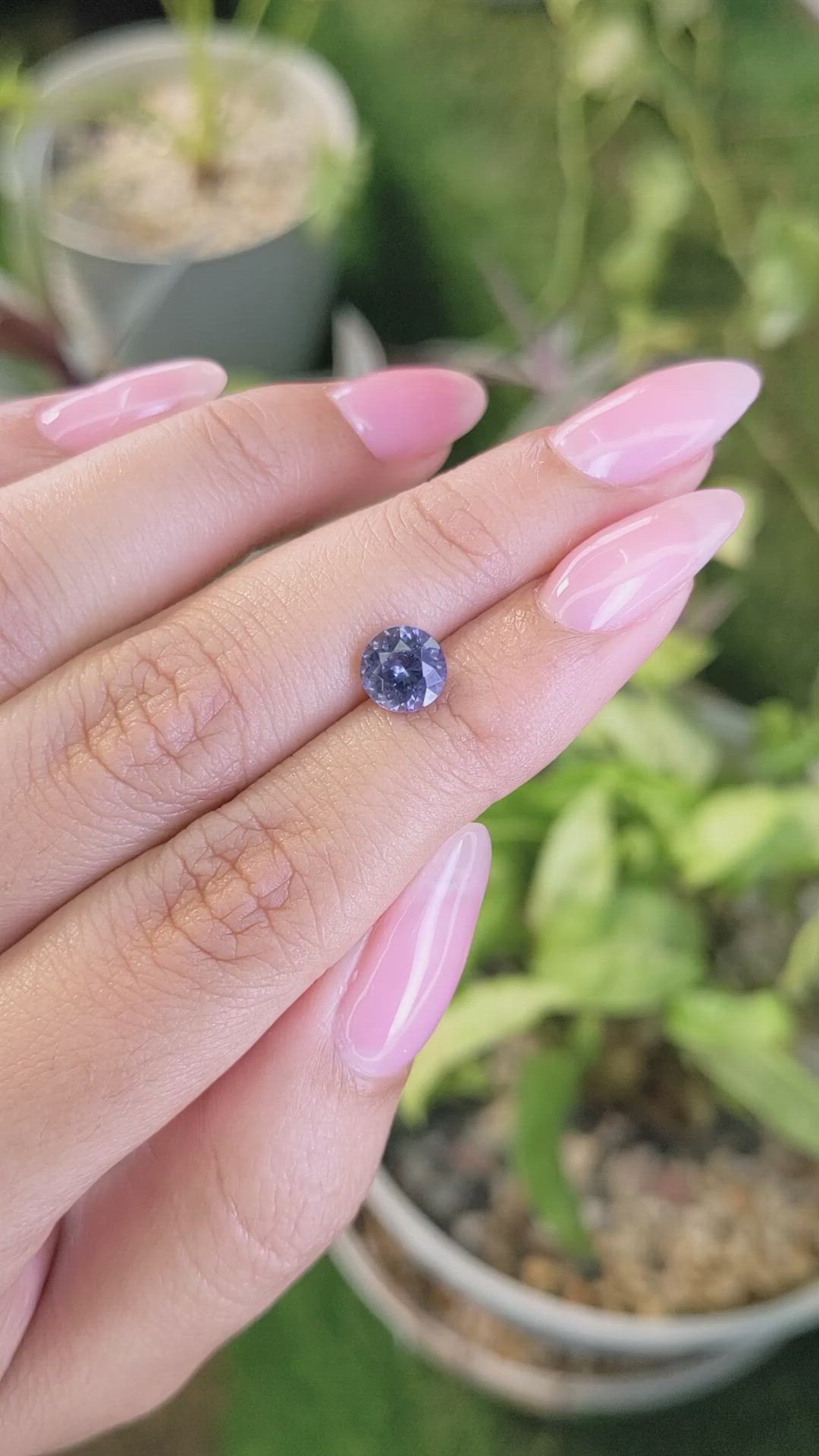1.50 Ct. Greyish Violet Spinel from Ceylon (Sri Lanka) Size Video