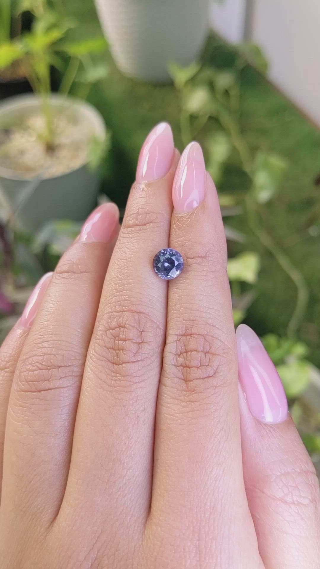 1.50 Ct. Greyish Violet Spinel from Ceylon (Sri Lanka) Size Video