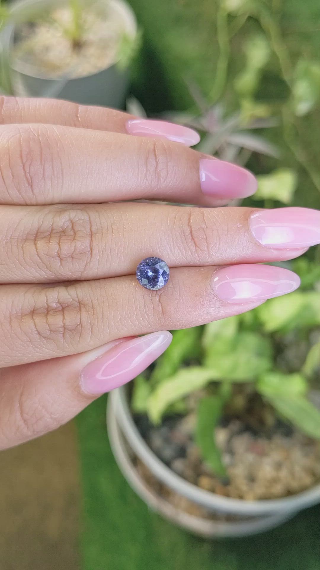 1.50 Ct. Greyish Violet Spinel from Ceylon (Sri Lanka) Size Video