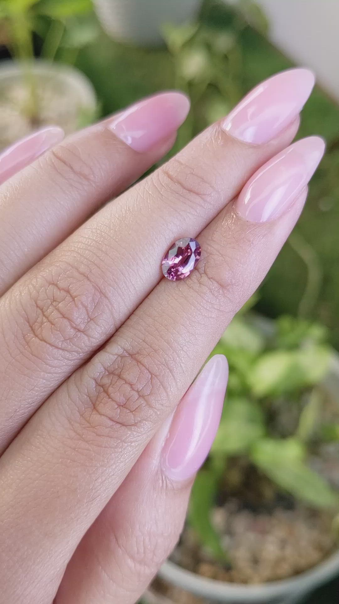 0.98 Ct. Pink Spinel from Ceylon (Sri Lanka) Size Video