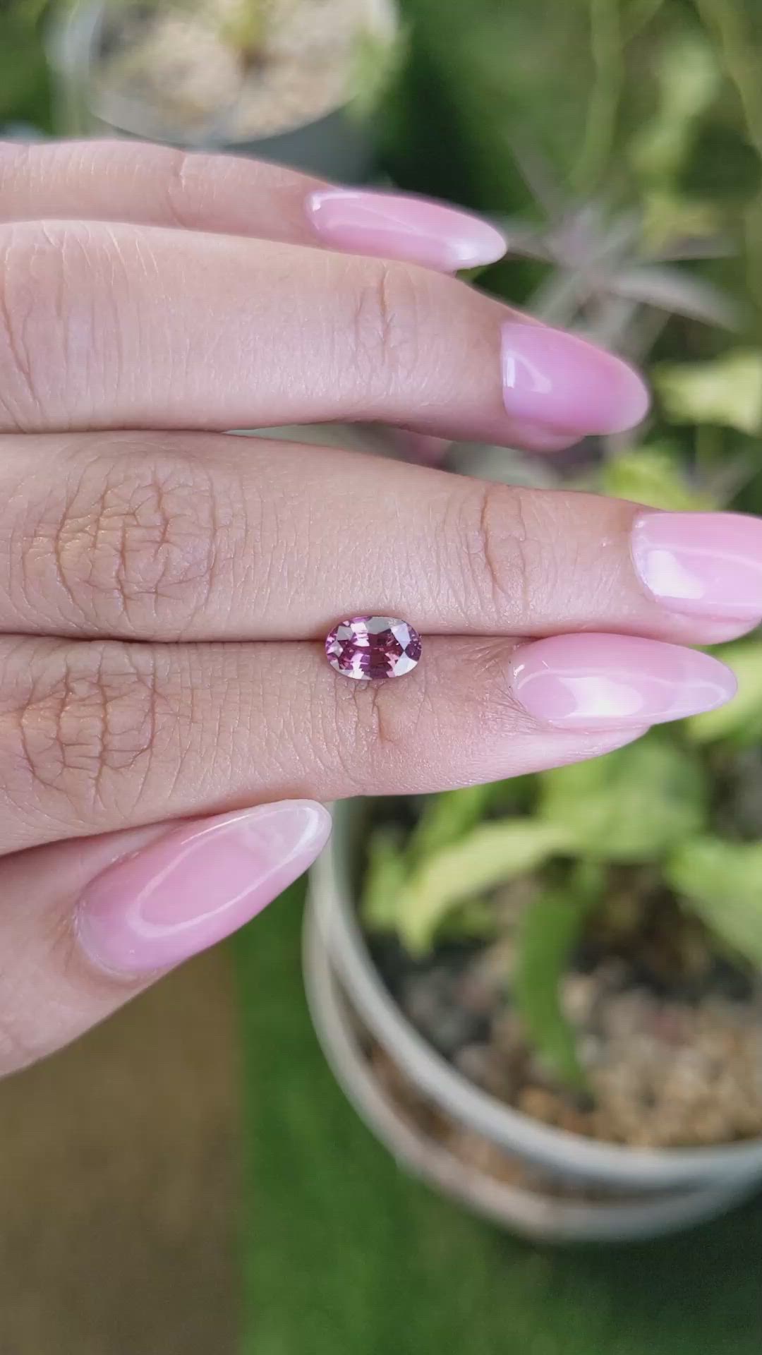 0.98 Ct. Pink Spinel from Ceylon (Sri Lanka) Size Video
