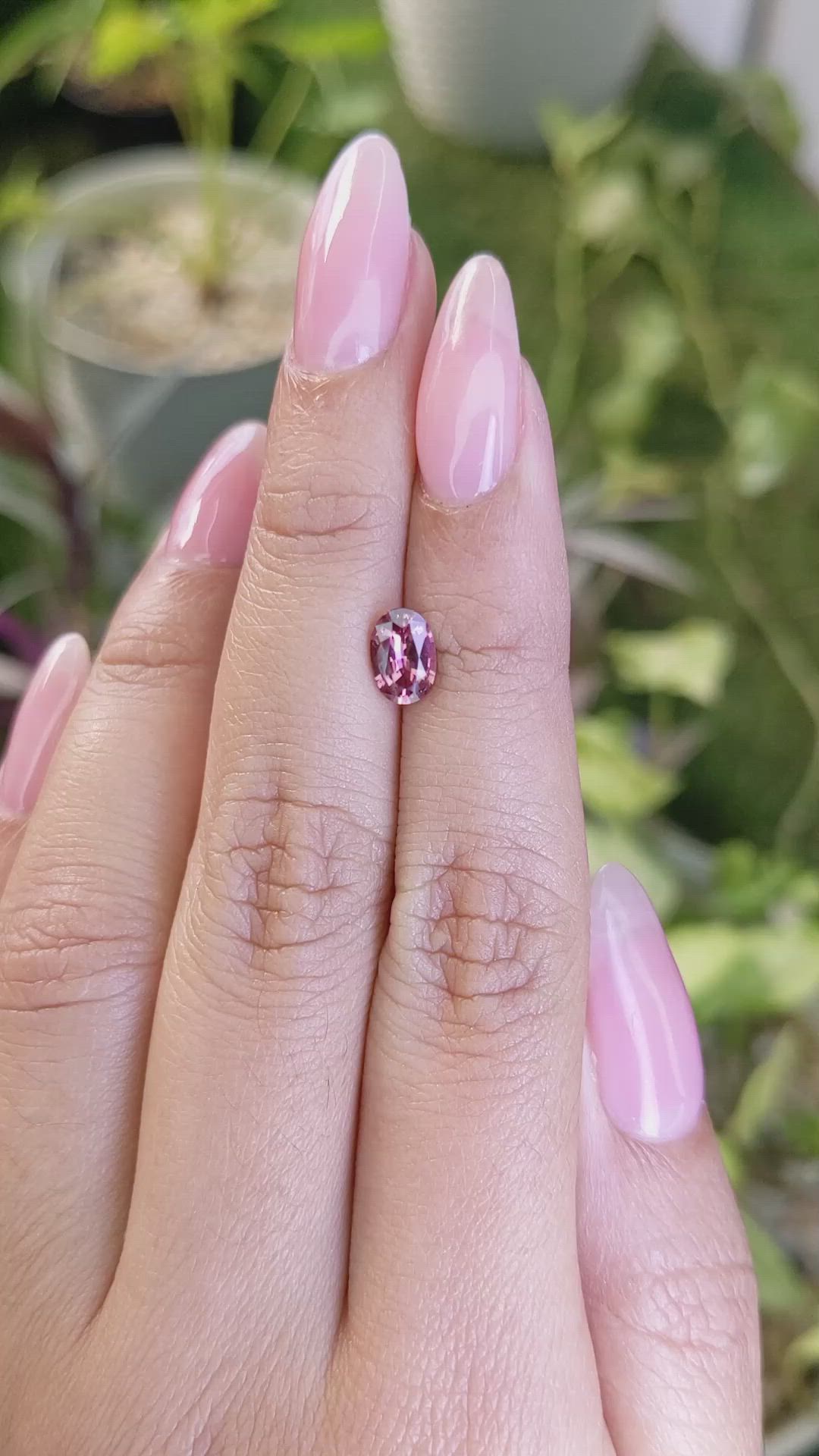 0.98 Ct. Pink Spinel from Ceylon (Sri Lanka) Size Video