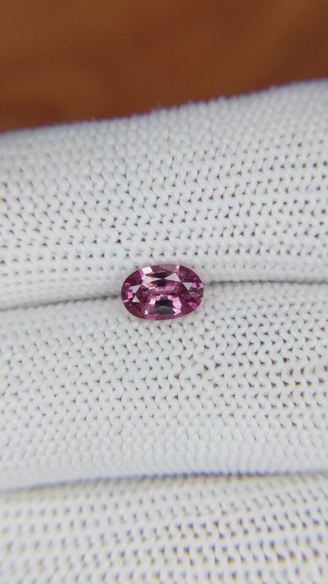 0.98 Ct. Pink Spinel from Ceylon (Sri Lanka) Size Video