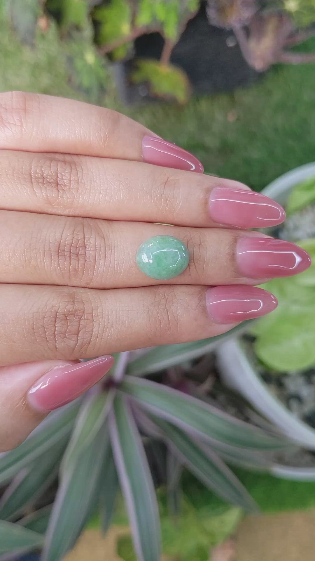 4.43 Ct. Cabochon White Opal from Burma (Myanmar) Size Video