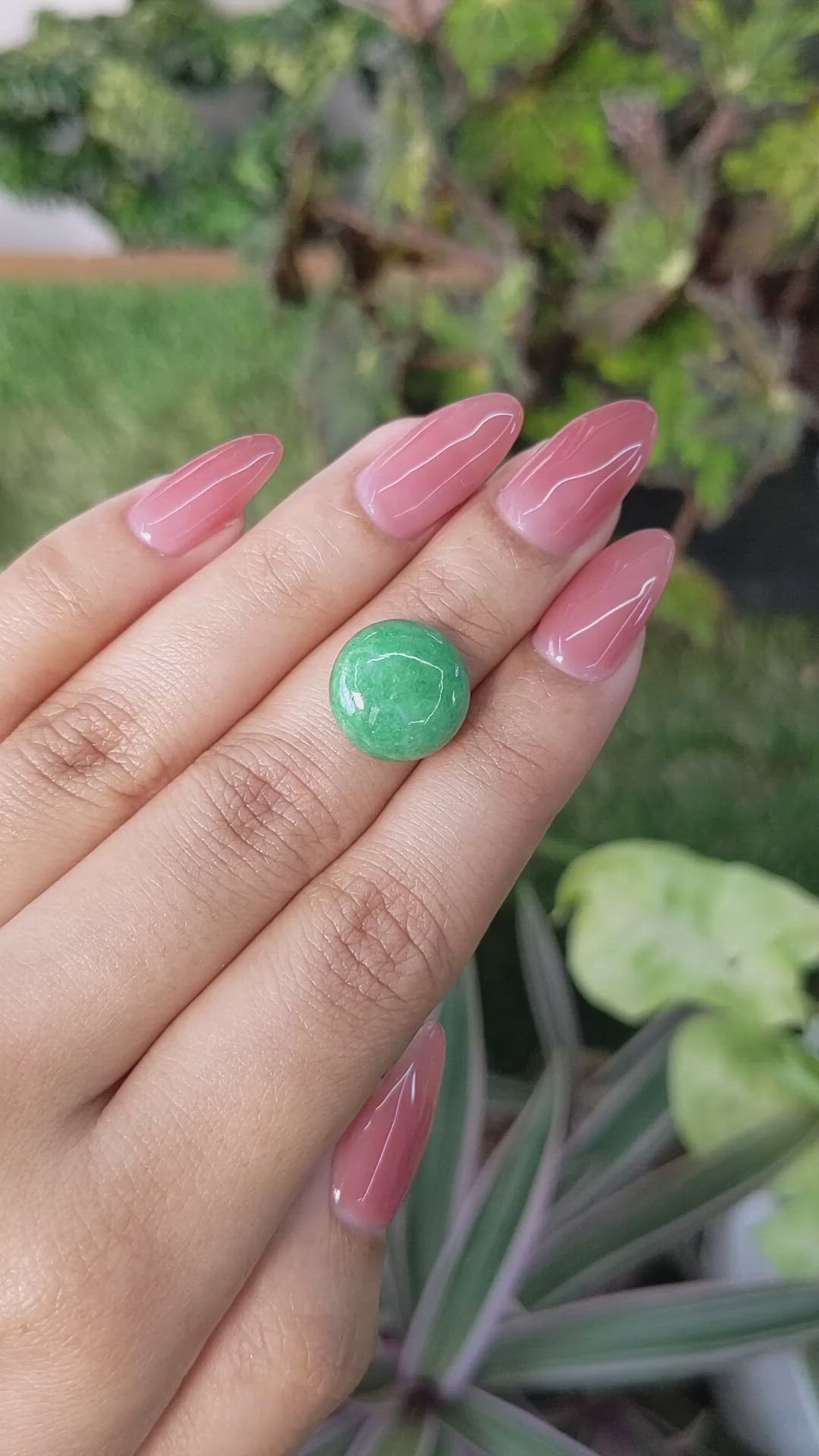 6.98 Ct. Cabochon White Opal from Burma (Myanmar) Size Video