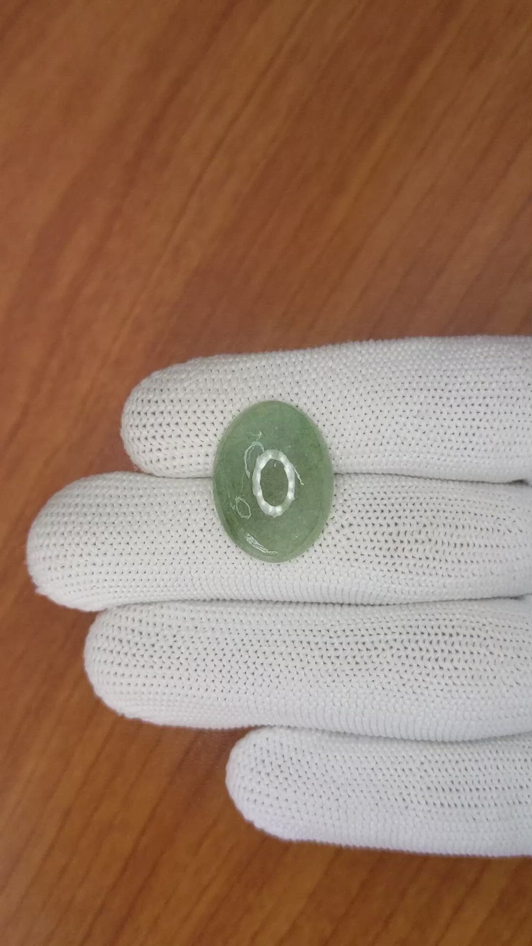 12.94 Ct. Cabochon White Opal from Burma (Myanmar) Size Video