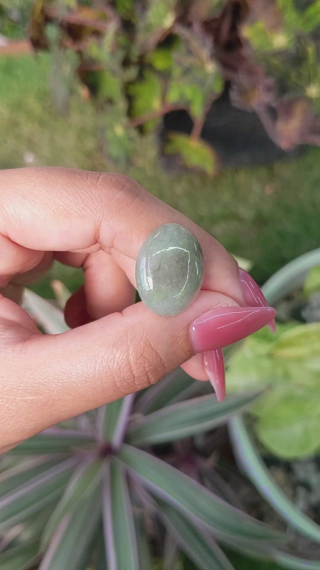 12.94 Ct. Cabochon White Opal from Burma (Myanmar) Size Video