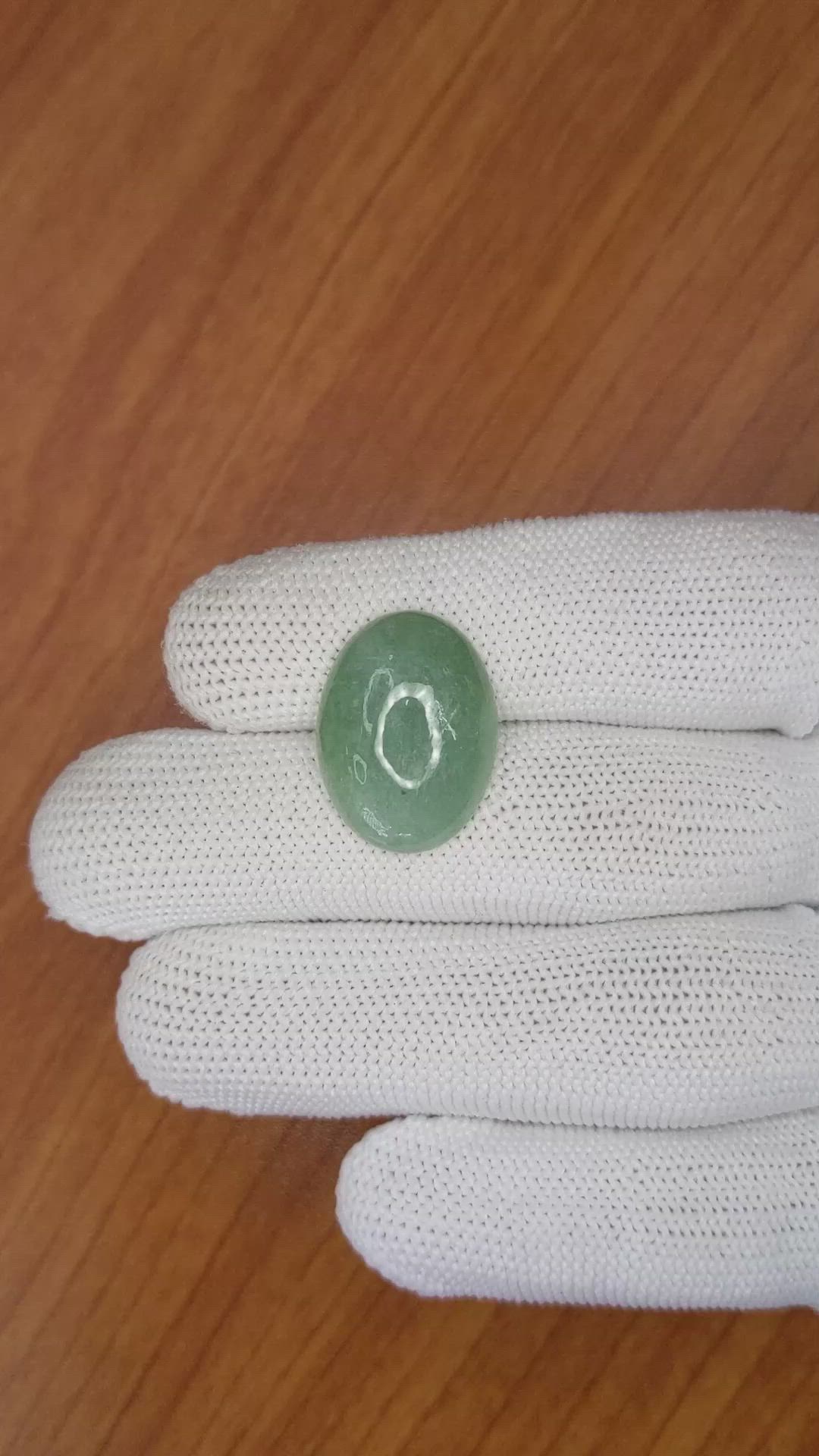 11.97 Ct. Cabochon White Opal from Burma (Myanmar) Size Video